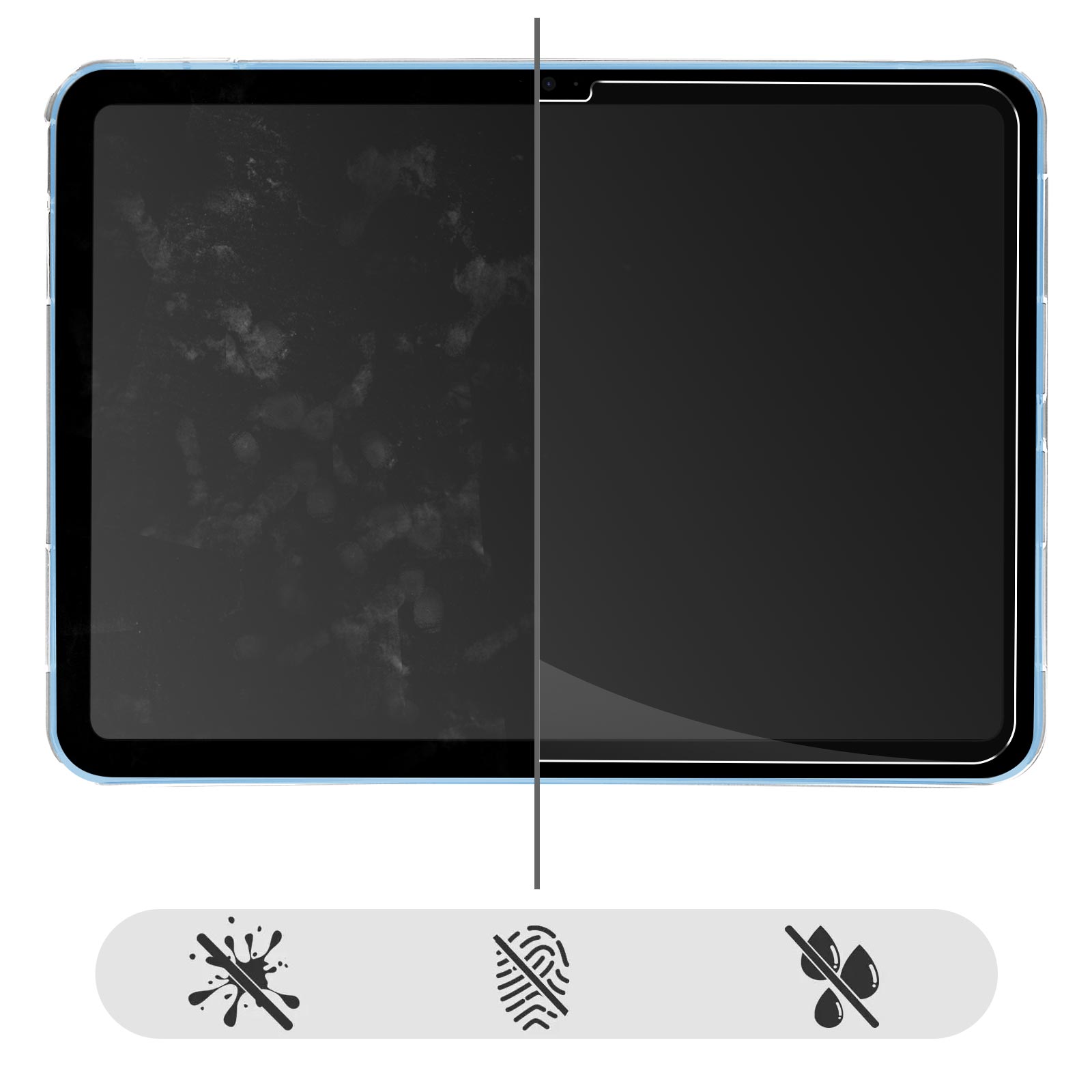 Pack de Protection 360° iPad 10 2022 : Coque Souple Fine + Verre Trempé  Biseauté 2.5D Transparent - Français