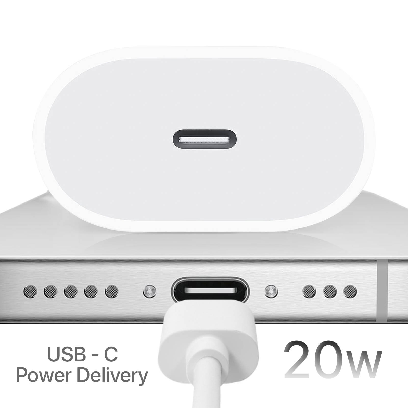 Câble chargeur rapide Apple 20W, de 1m et de 2m. –