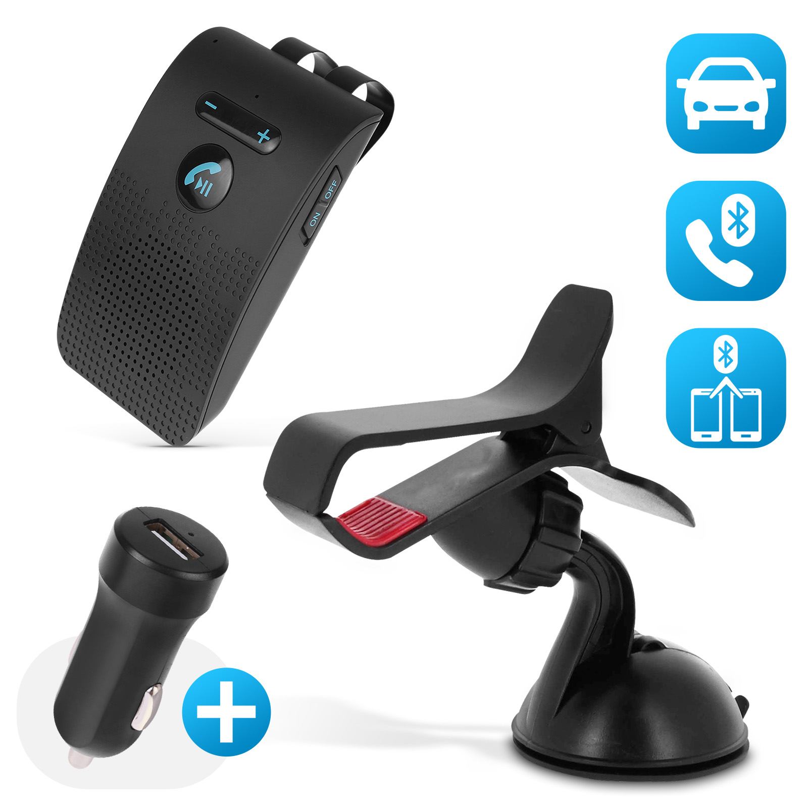 Auto Kfz Bluetooth Freisprecheinrichtung Sonnenblende für Handy Smartphone, Freisprecheinrichtung, Mobilfunk, Telefon & Mobilfunk, Elektronik