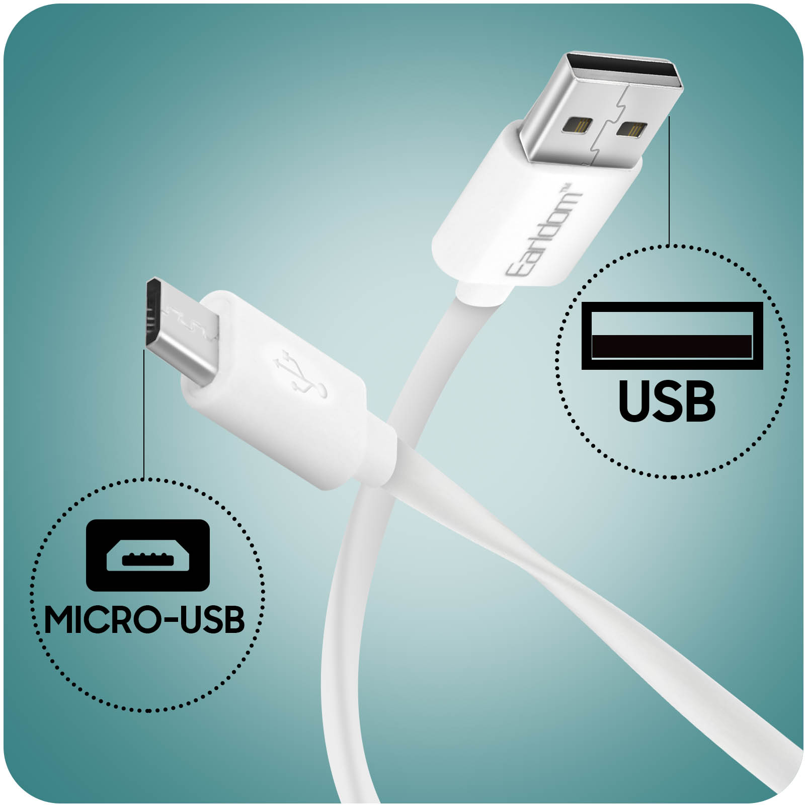 Avizar Chargeur USB Secteur Universel 2.1A + Câble USB type C