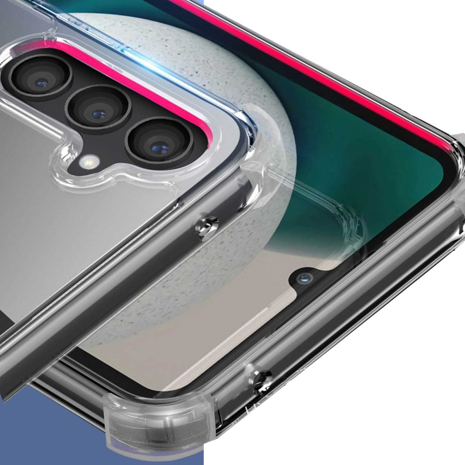 Coque et étui téléphone mobile VISIODIRECT Verre Trempé pour Samsung Galaxy  A14 4G 6.6+ Verre Trempé pour Caméra Arrière + Coque transparente - 