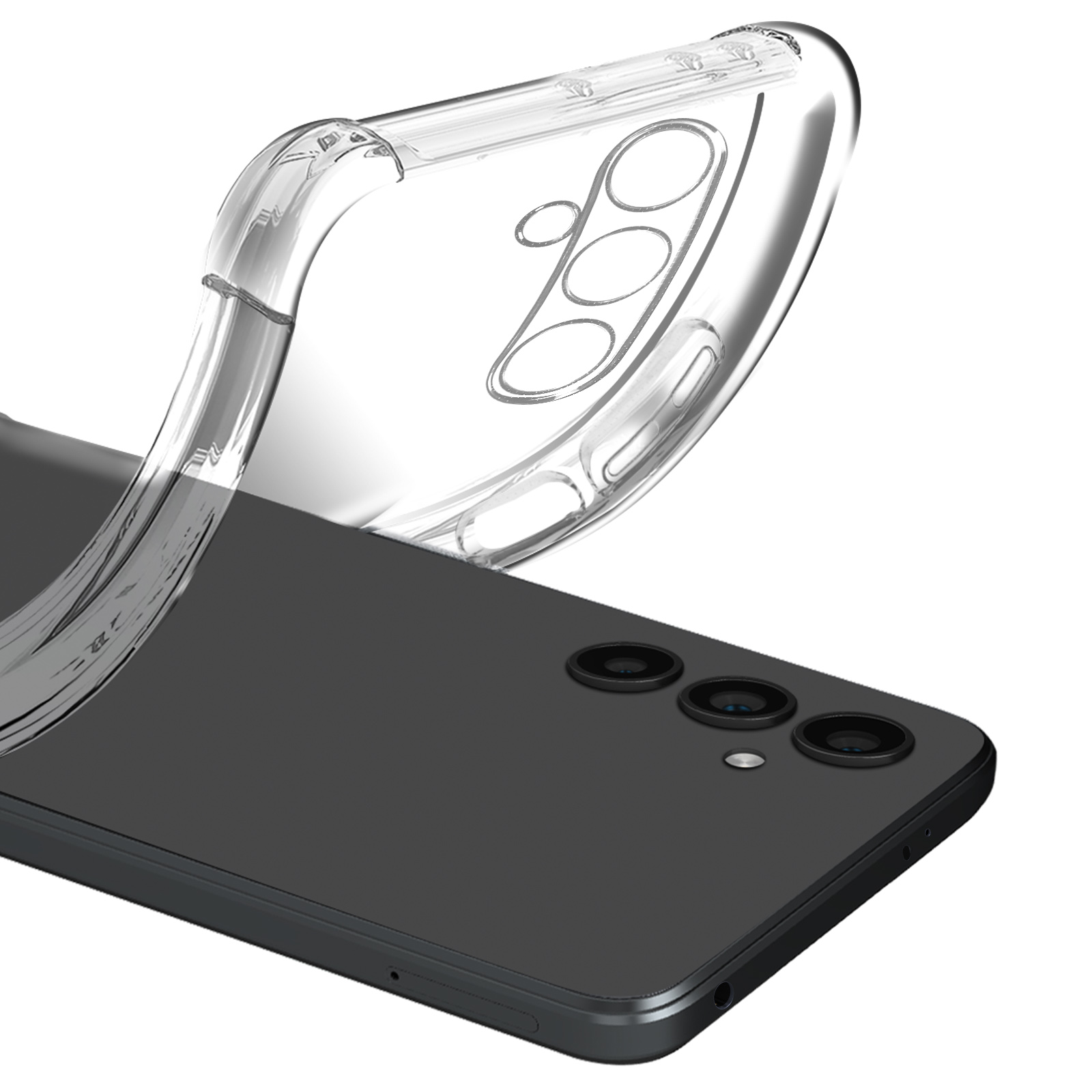 Pack Coque Transparente En Tpu Et Protection Écran Vitre Full Cover Noir En  Verre Trempé Pour Samsung Galaxy A34 5g à Prix Carrefour