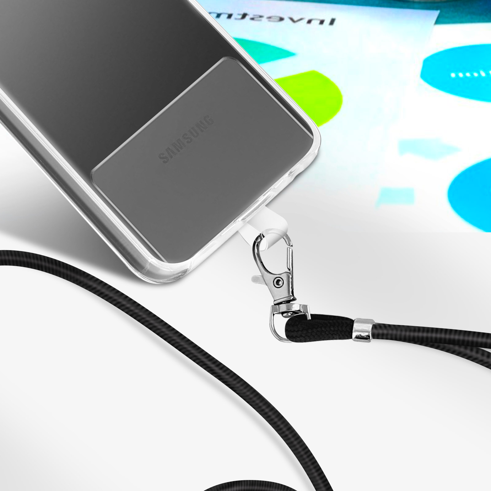 Cordon Smartphone avec Silicone Universel Extensible Réglable 90cm Avizar  orange - Accessoire pour téléphone mobile - Achat & prix