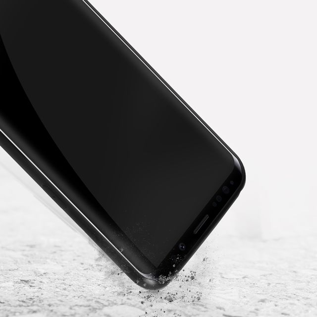 Protection intégrale Samsung Galaxy S9, Coque Silicone Noir Mate  Anti-traces + Verre trempé Incurvé - Français