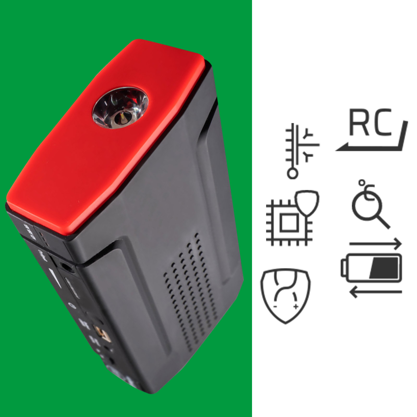 Batterie Externe de Secours avec Compresseur 3,8 bar + Booster Batterie  Voiture - 4smarts PitStop 8800mAh - Français