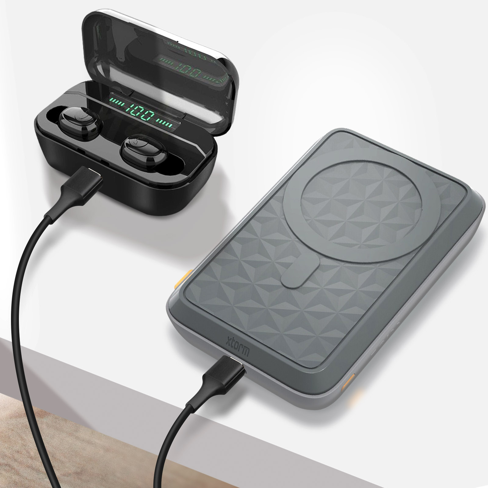 Powerbank MagSafe 10000 mAh avec Port USB-C, Xtorm Fuel Series 4 - Gris -  Français