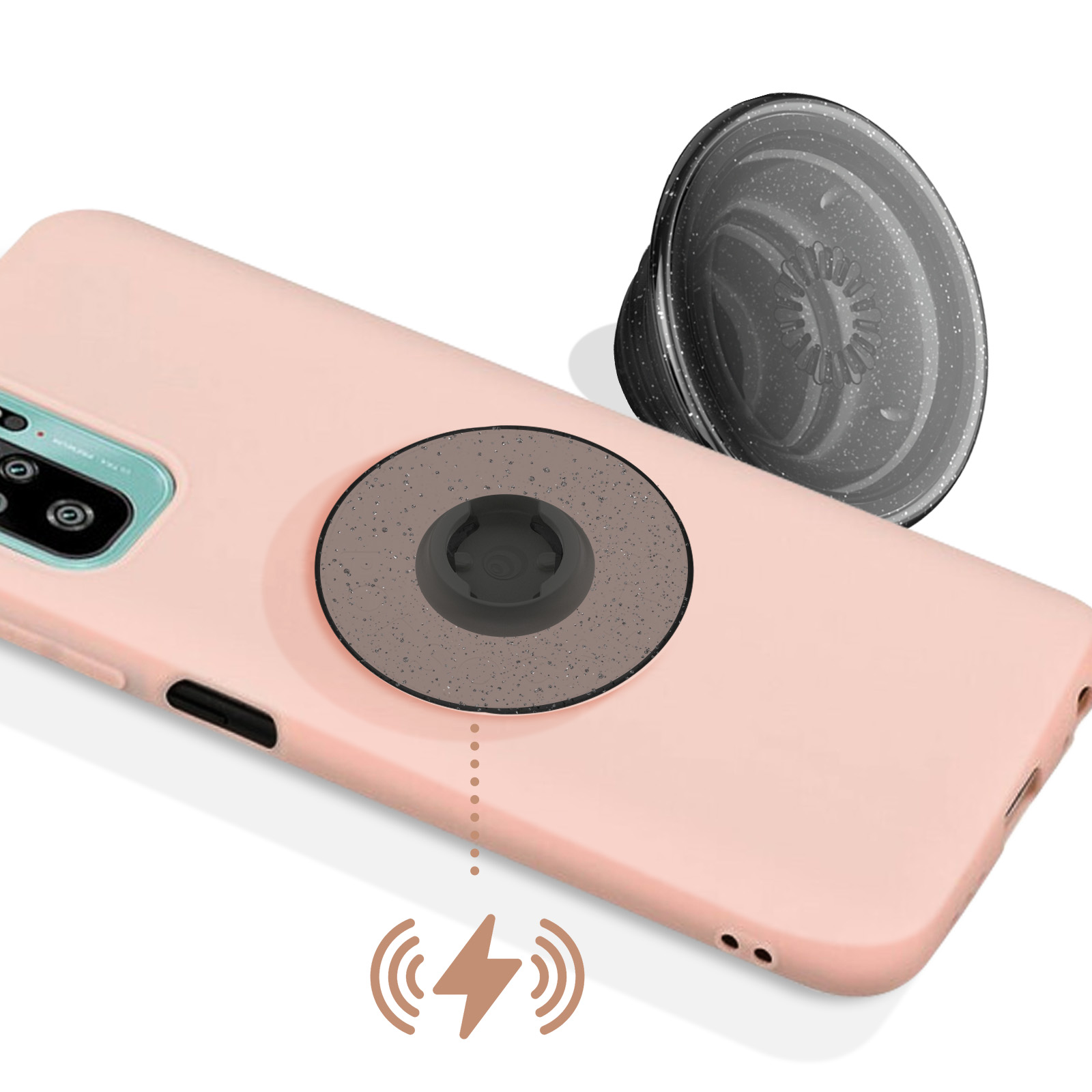 Support De Téléphone Pliant Magnétique - Poignée Pop Socket Universelle - Compatible Tous Portables