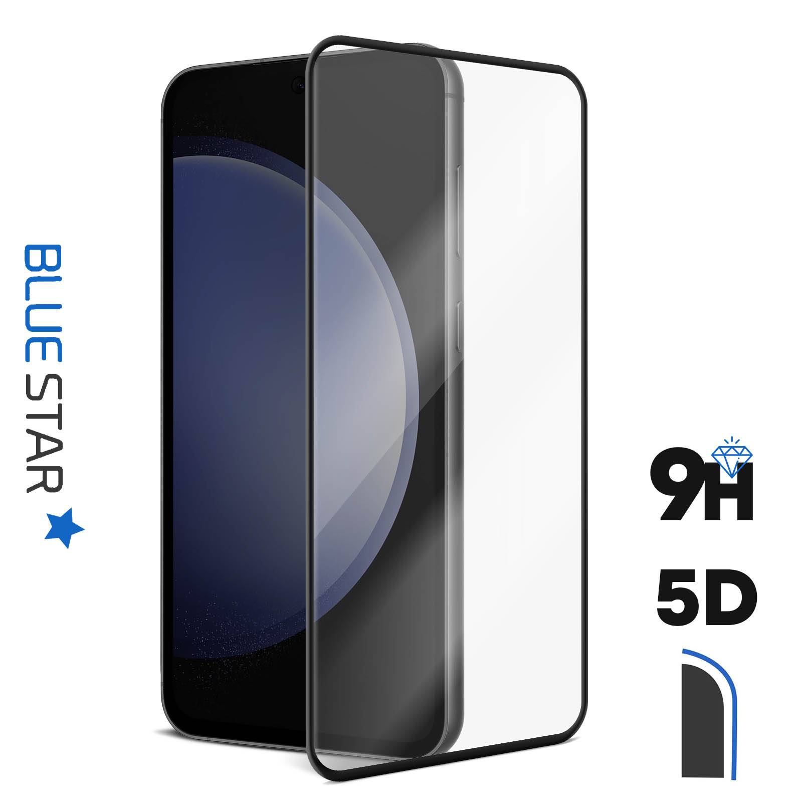 Verre Trempé Samsung Galaxy S24 Biseauté Noir - Adhésion Totale