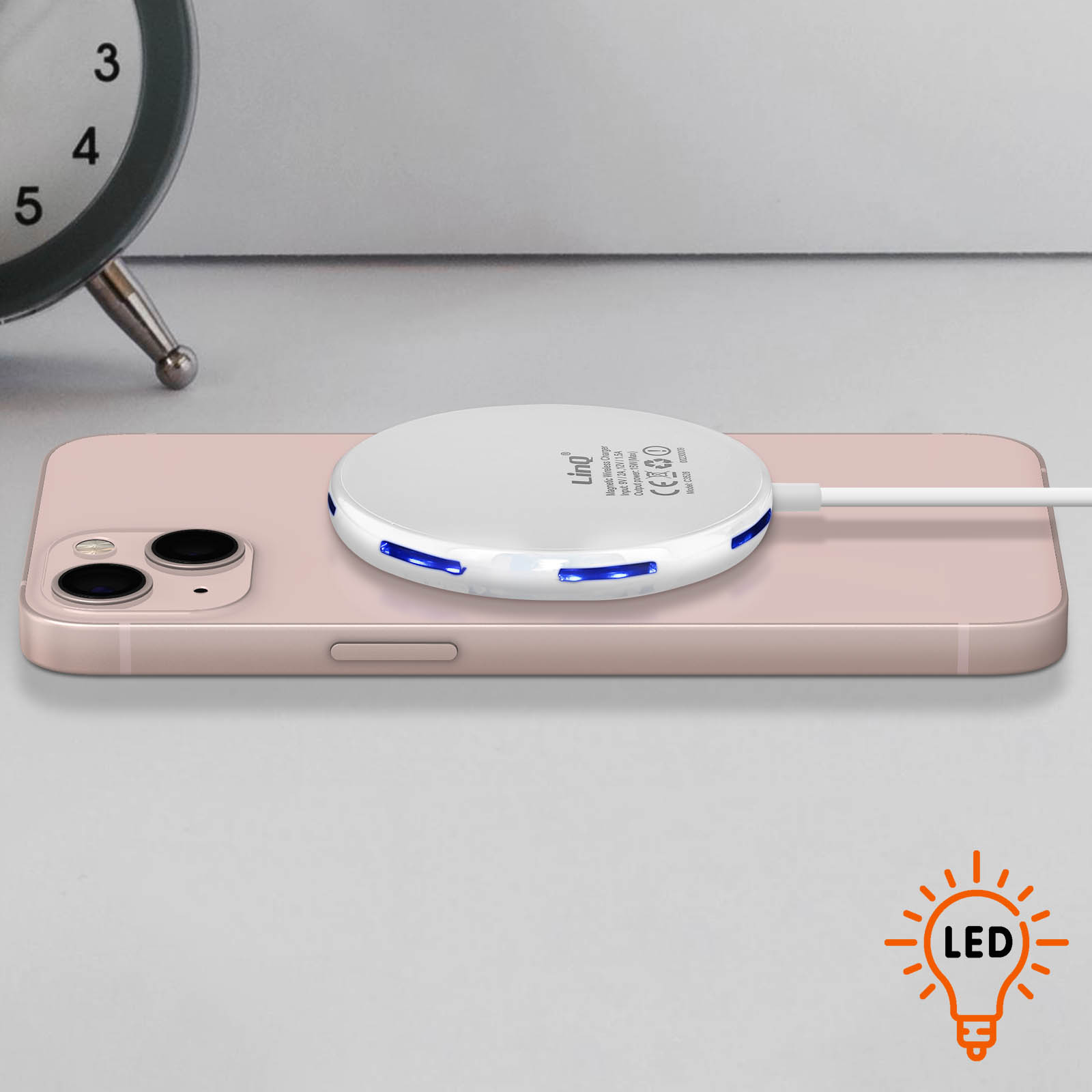 1€24 sur Chargeur MagSafe USB-C 15W pour iPhone Hoko Blanc - Chargeur pour  téléphone mobile - Achat & prix