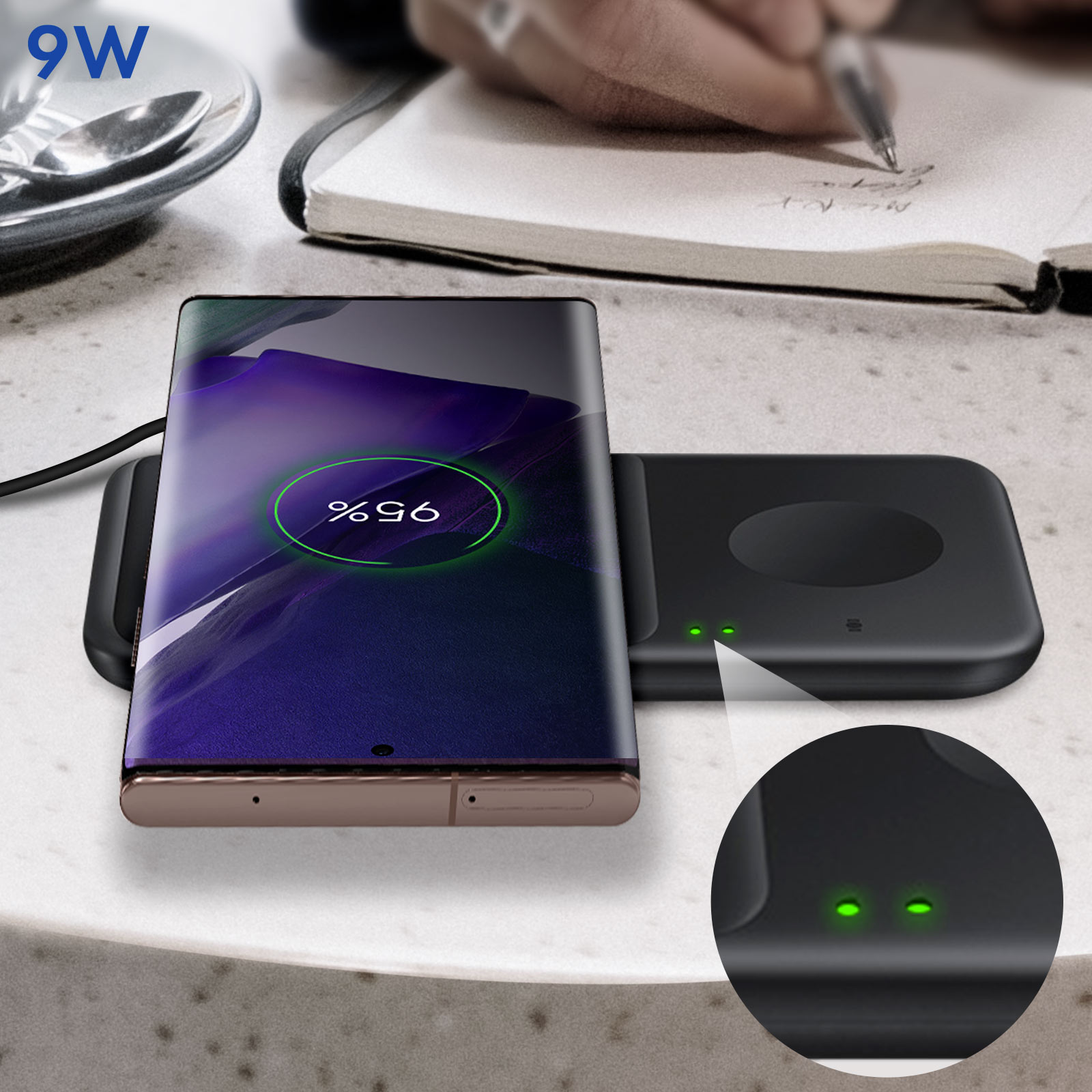 Shot - Chargeur sans Fil pour SAMSUNG Galaxy Note 9 Smartphone Induction QI  Ultra Plat Bureau (NOIR) - Chargeur secteur téléphone - Rue du Commerce