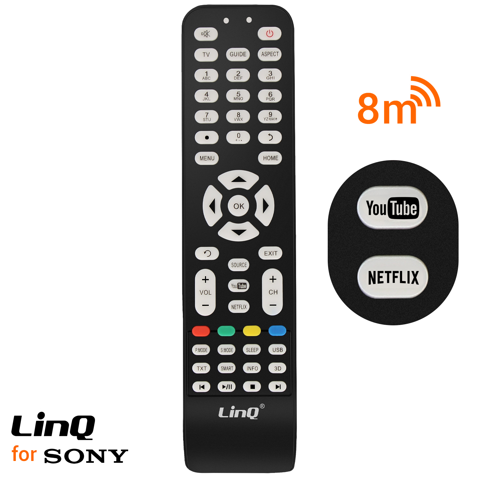 Mando a distancia universal para TV Sony, LinQ - Negro - Spain