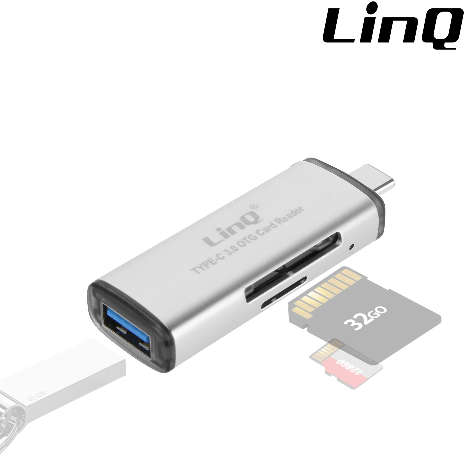 Lecteur de Carte SD / Micro-SD Connecteur USB-C, Fonction OTG avec
