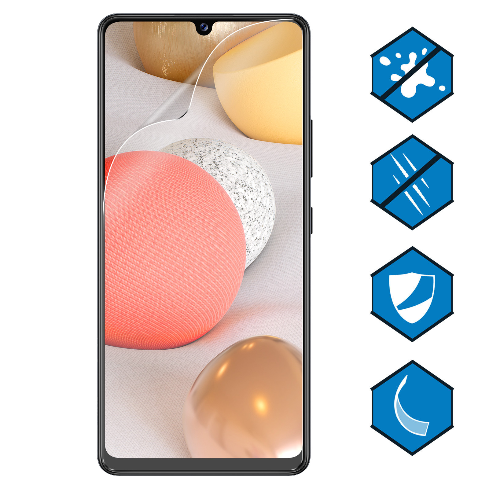 FZ 2 Pack Verre Trempé pour Samsung Galaxy A42 5G (6,6), HD Vitre  Protection Film Anti-Chocs Film Protecteur