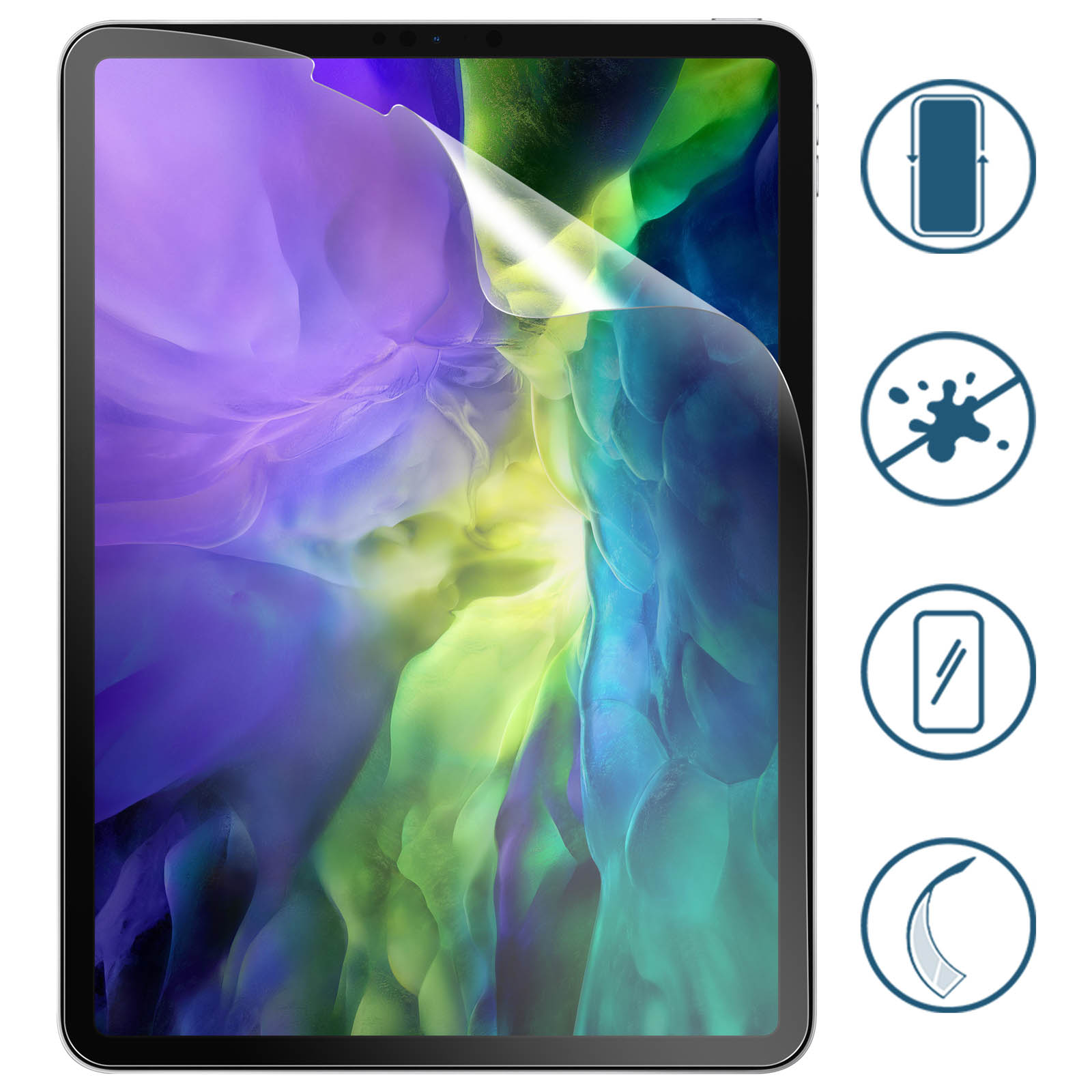 0€99 sur Film flexible Rendu papier pour iPad Pro 11 2018 / 2020 / 2021 et  Air 2020 Nano-revêtement Texture rugueuse Transparent - Protection d'écran  pour tablette - Achat & prix