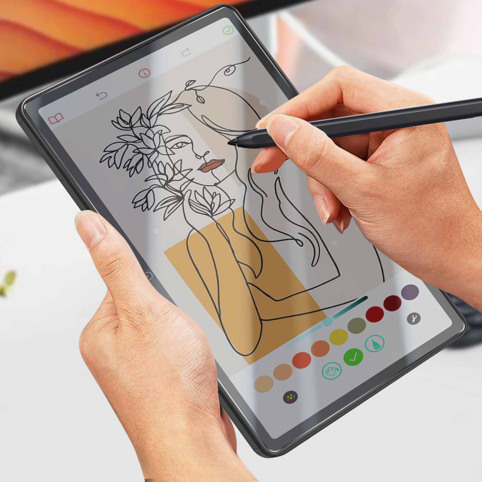 Film écran Samsung Galaxy Tab A9 Plus, Rendu Papier Spécial Dessin -  Transparent - Français
