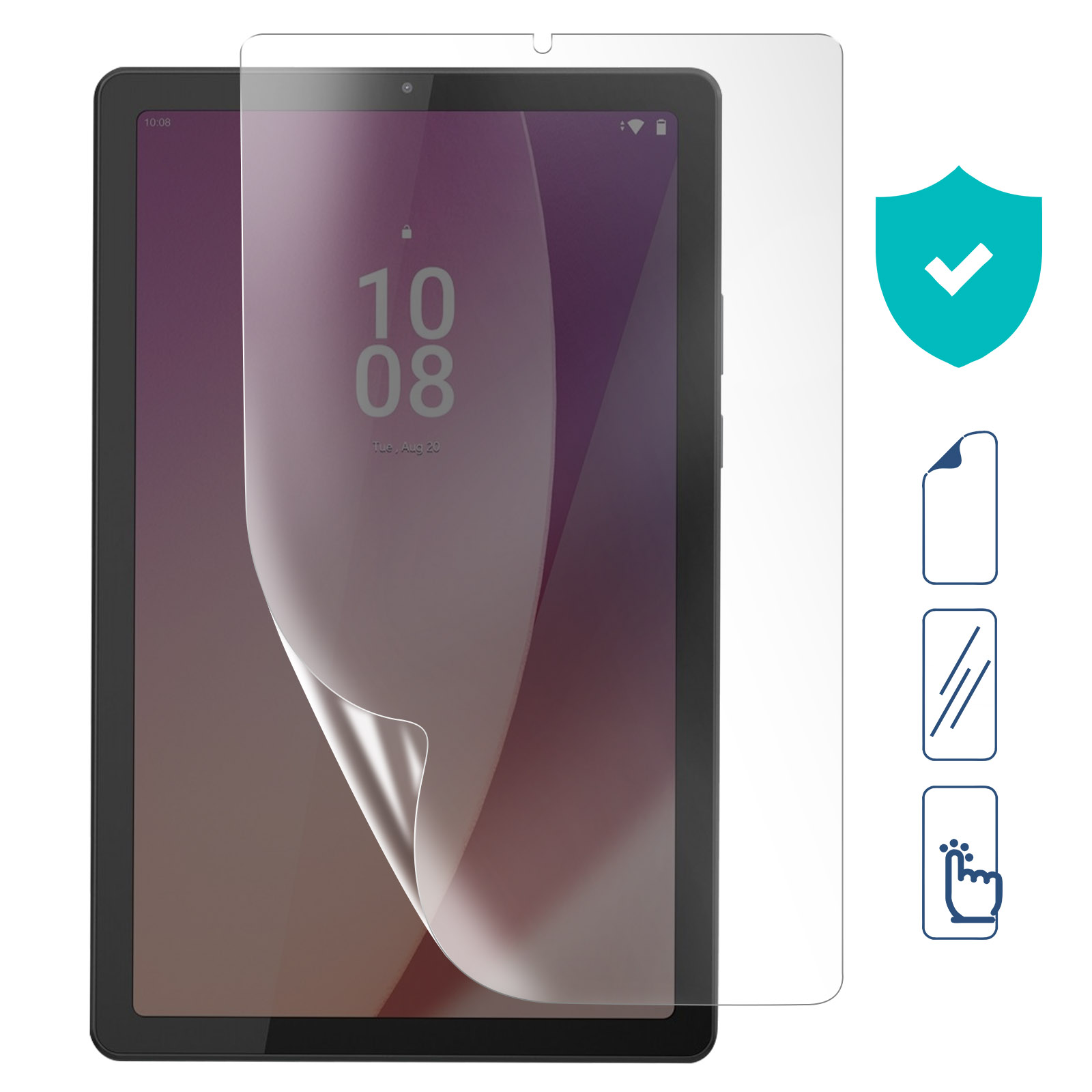 Film Lenovo Smart Tab M10 10.1 Verre Trempé 9H Antichoc Anti-traces  Transparent au meilleur prix