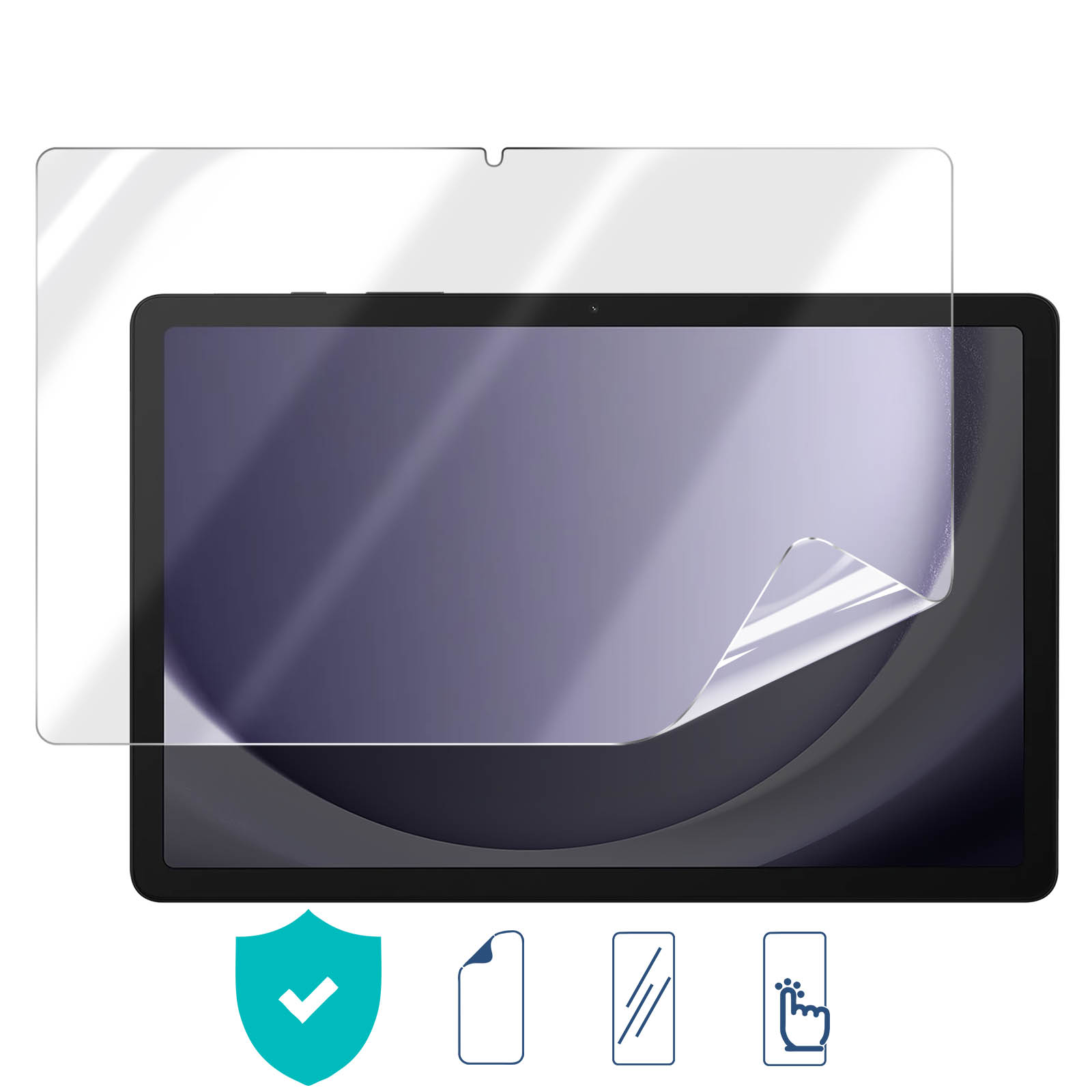 6x Protection Ecran Verre pour Samsung Galaxy Tab A9 Plus WiFi (Arrière)  Film