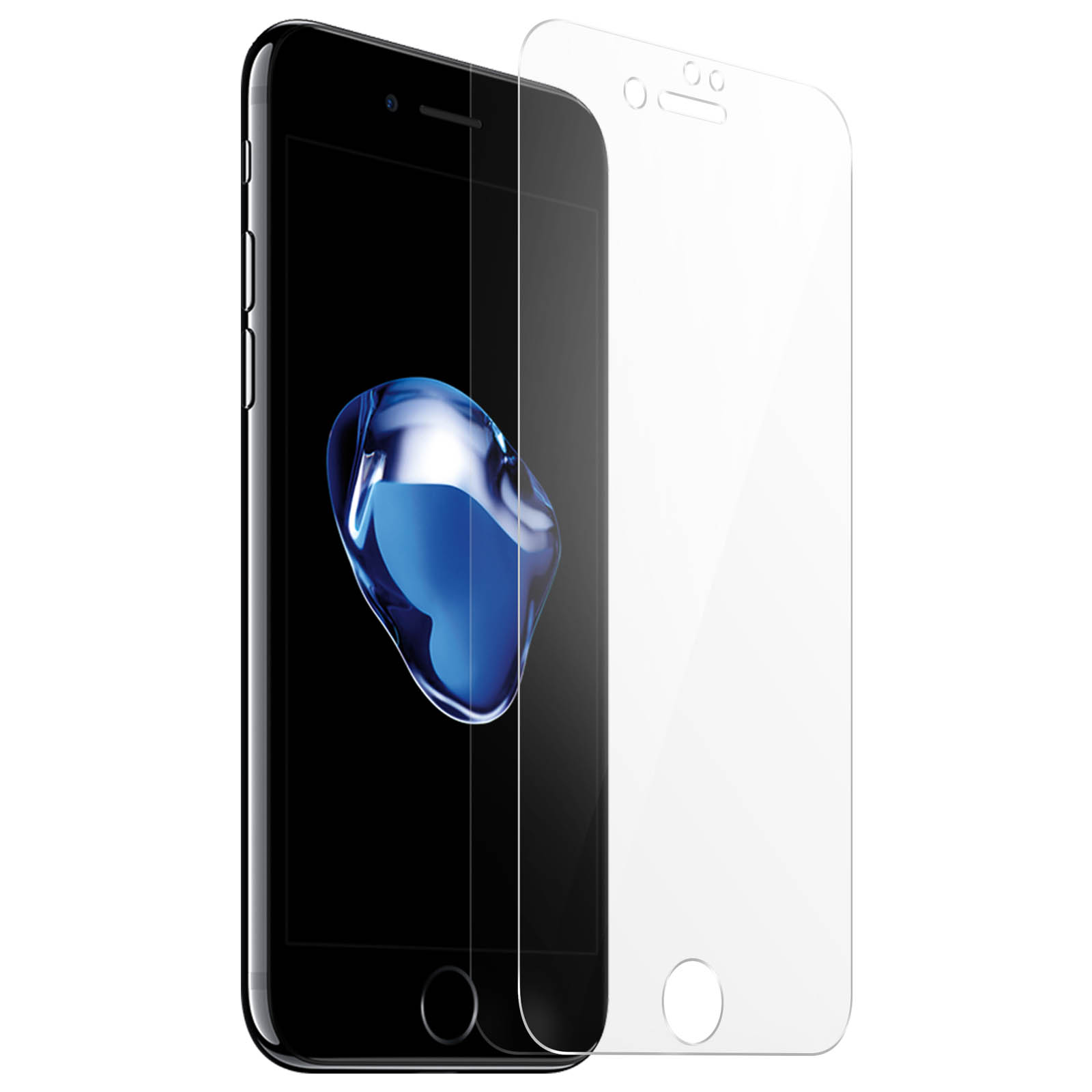 Verre trempé integrale à contours Blanc - Protection Chocs + Anti-traçe p.  Apple iPhone SE 2022, 2020 et iPhone 8, 7