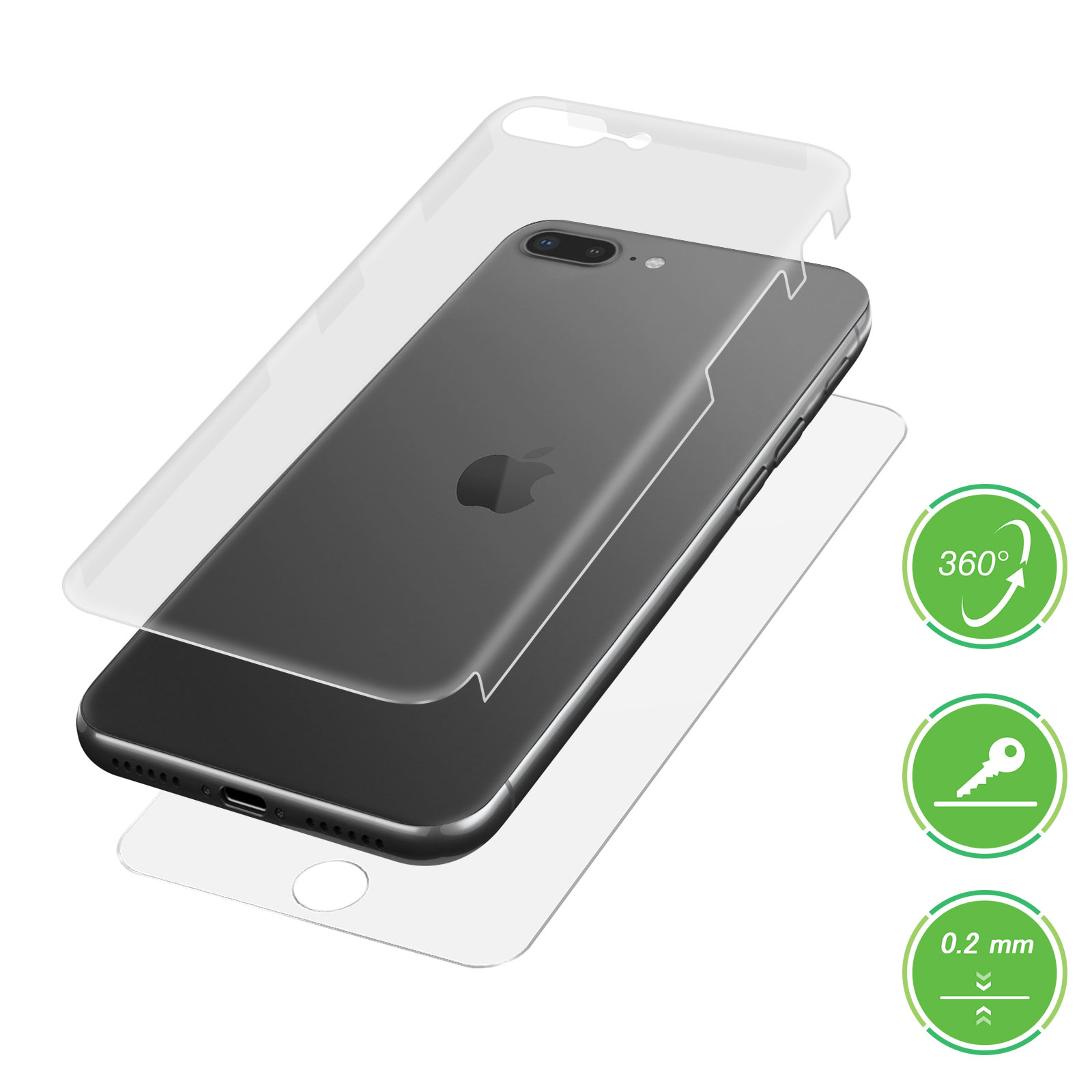 Vitre protection en verre trempé écran iPhone 8 Plus Ultra Slim 0,15mm
