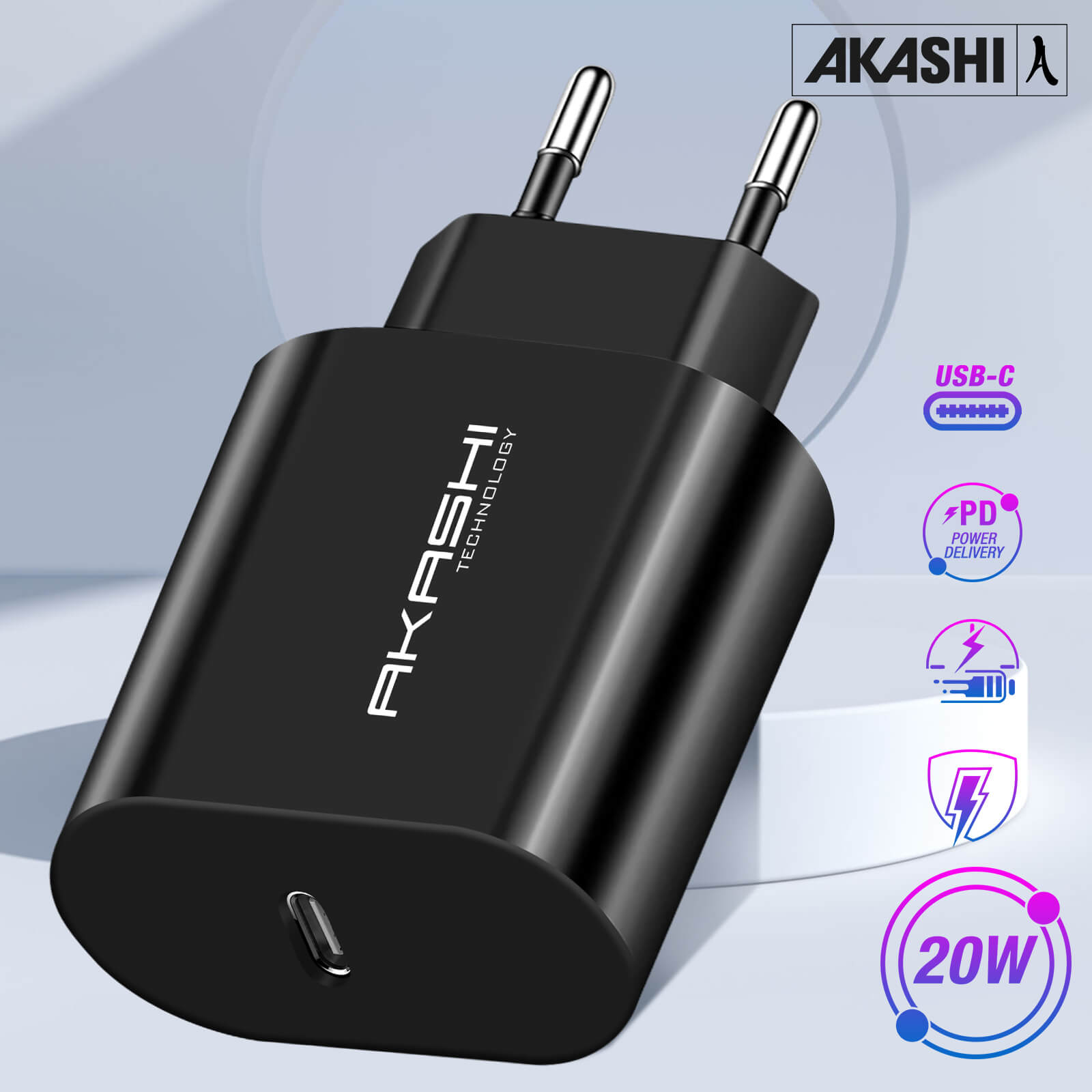 Chargeur secteur 20W USB et USB-C (Power Delivery) PhoneLook - Noir -  Acheter sur PhoneLook