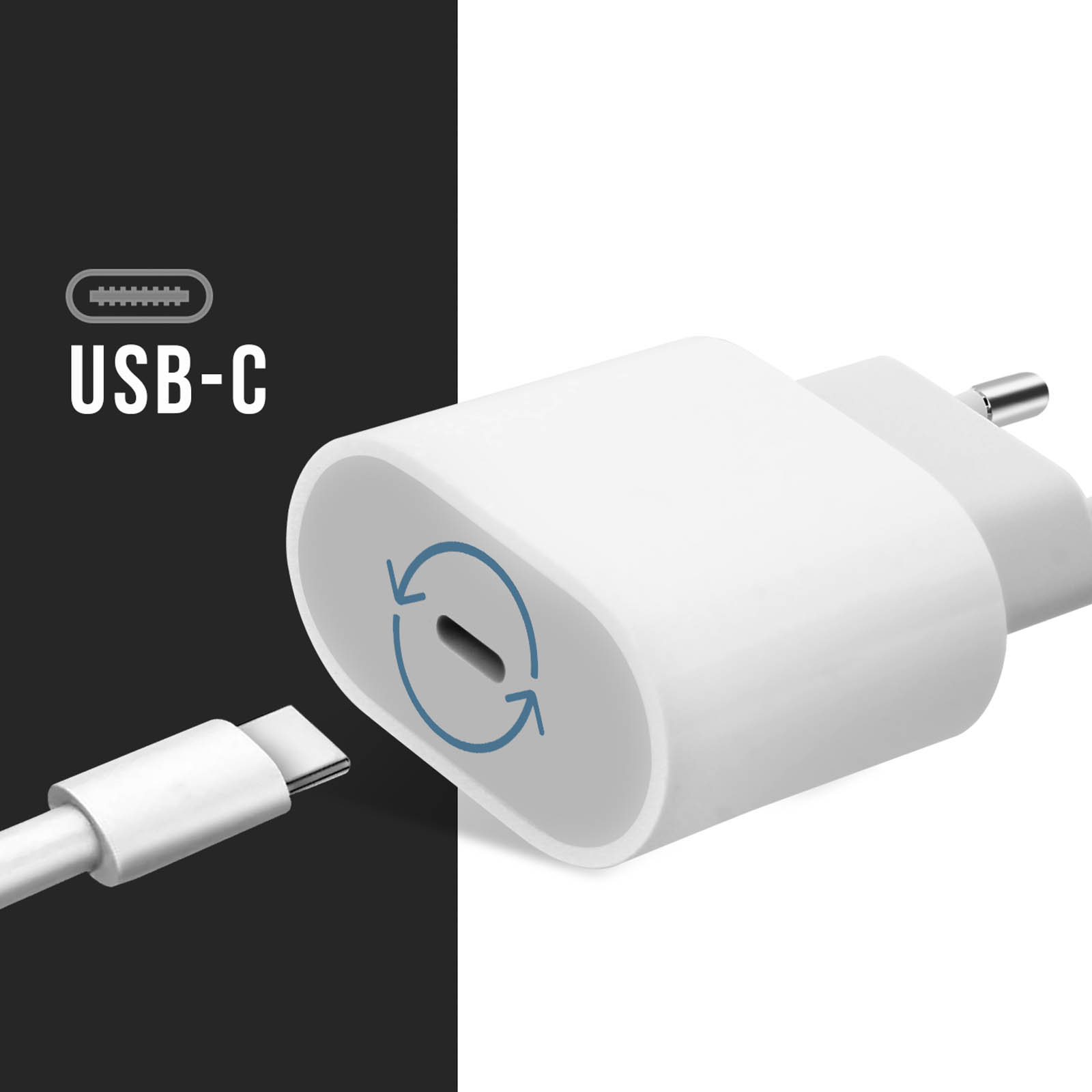 Chargeur secteur adaptateur USB iPhone universel blanc