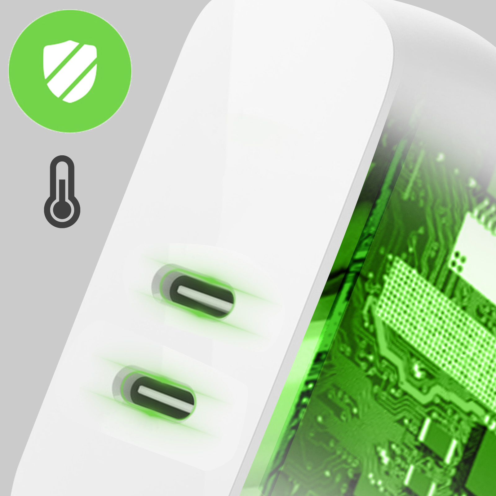 Chargeur Secteur Double USB-C Power Delivery 3.0 40W Ultra-Rapide, Belkin -  Blanc - Français