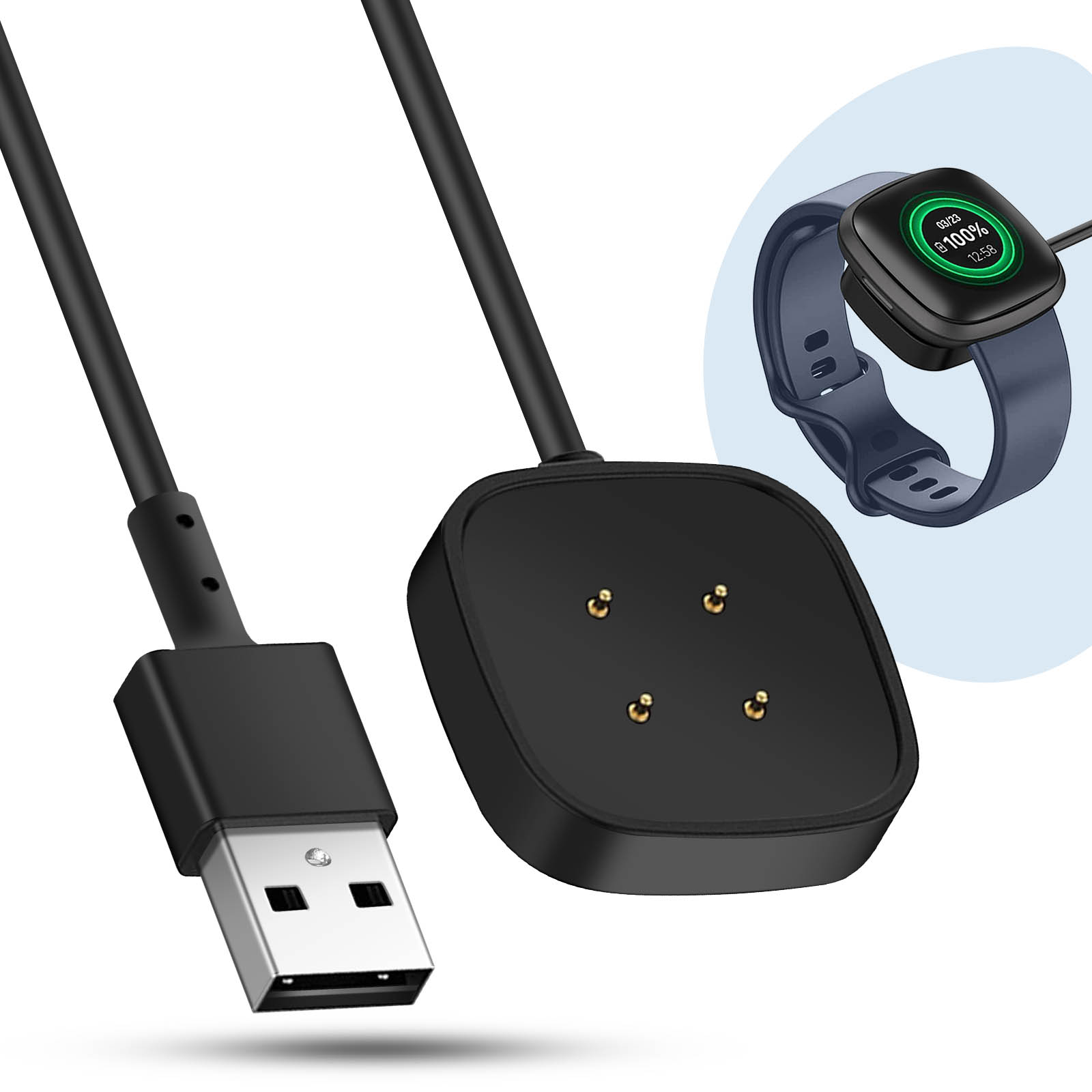 Câble de charge rapide magnétique vers USB‑C pour montre connecté