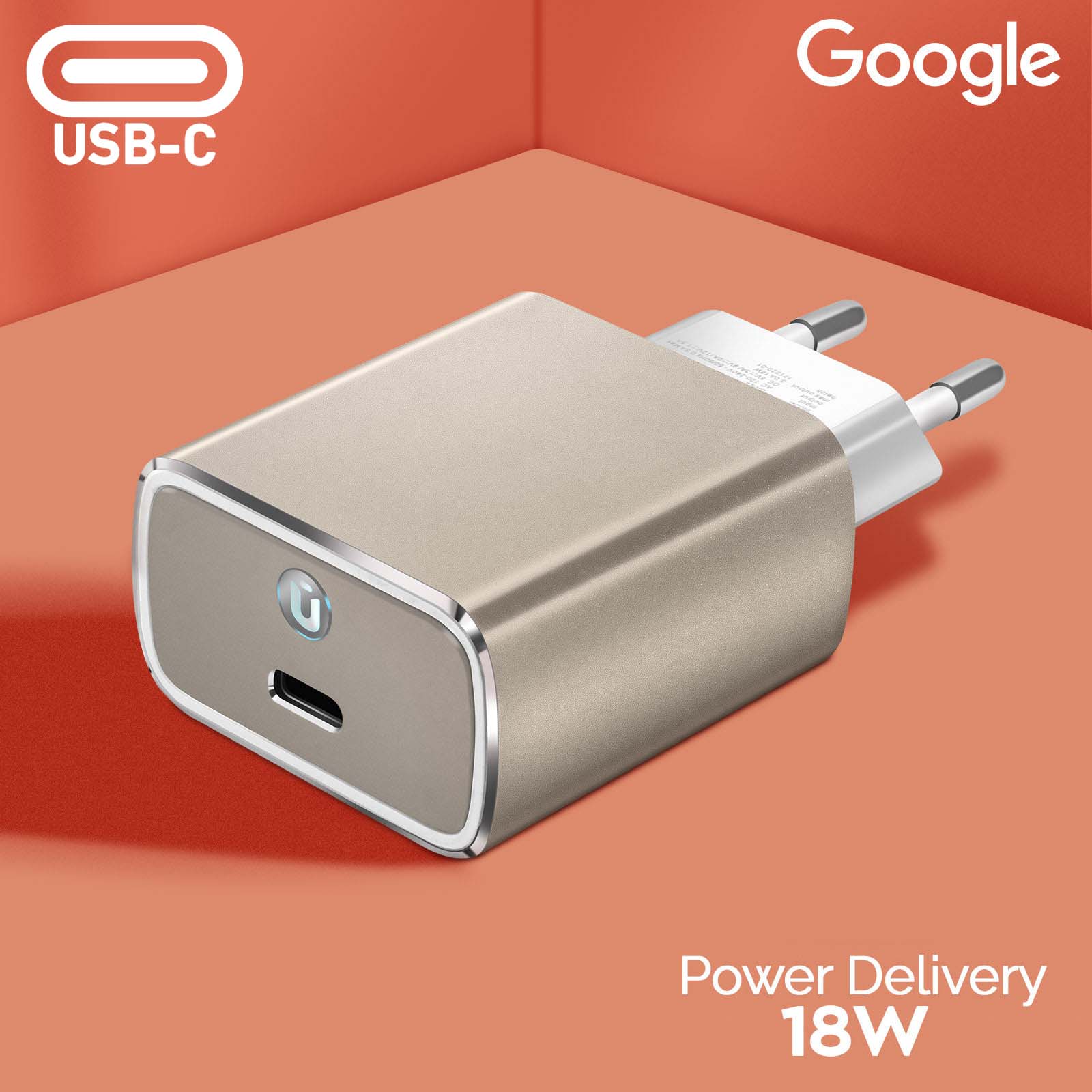 Cargador Google Original USB-C Power Delivery 18W - Blanco