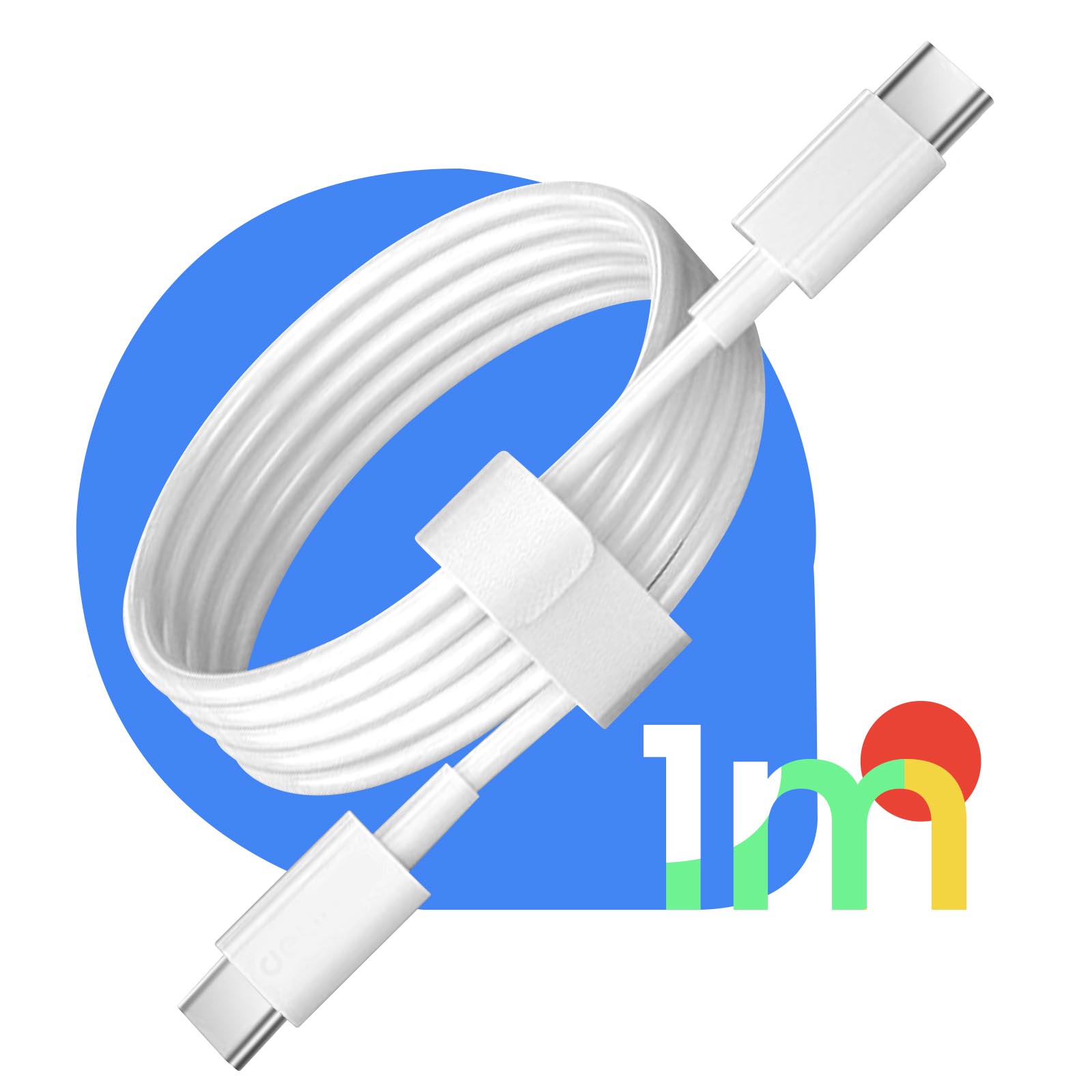 Chargeur Rapide USB C 18W avec Câble USB C à C 1M pour Google