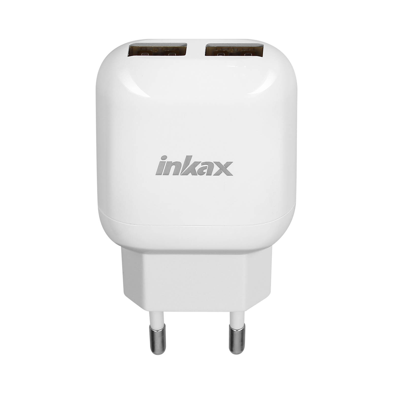 Chargeur secteur avec double USB 2.1A / 1.0A, Inkax - Blanc - Français