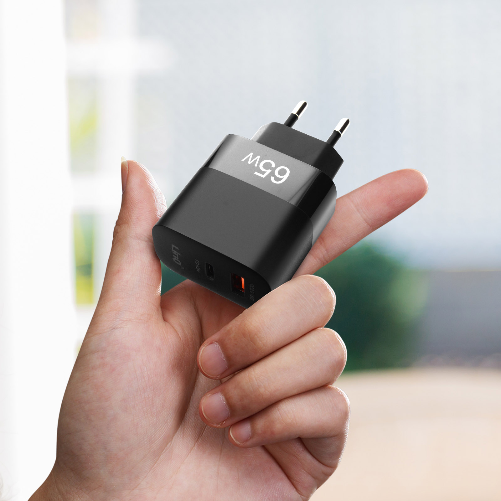 Linq - Chargeur avec Câble USB-C 65W LinQ Noir - Adaptateur Secteur  Universel - Rue du Commerce