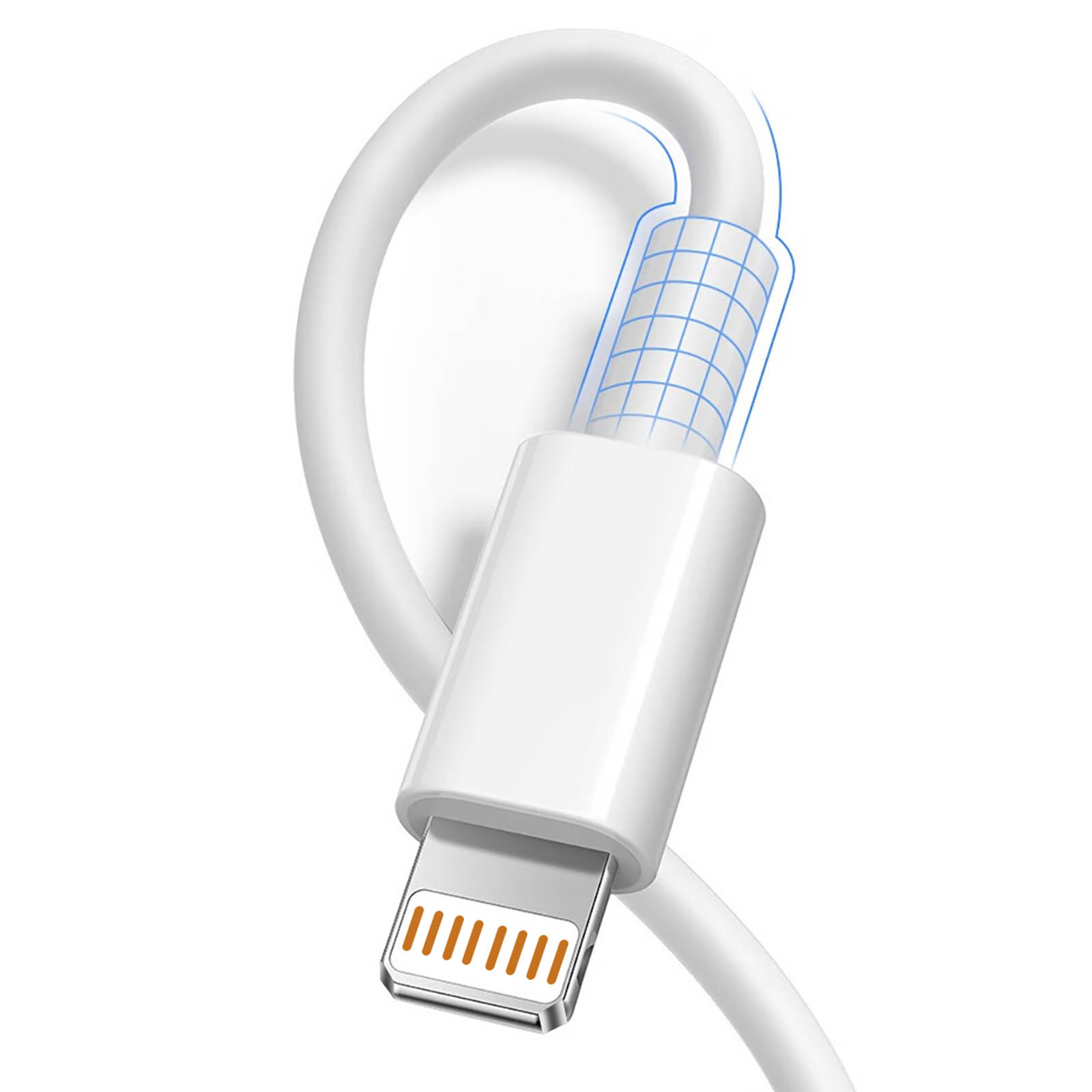 Cargador iPhone : Cargador de red USB + Cable USB a Lightning, LinQ -  Blanco - Spain