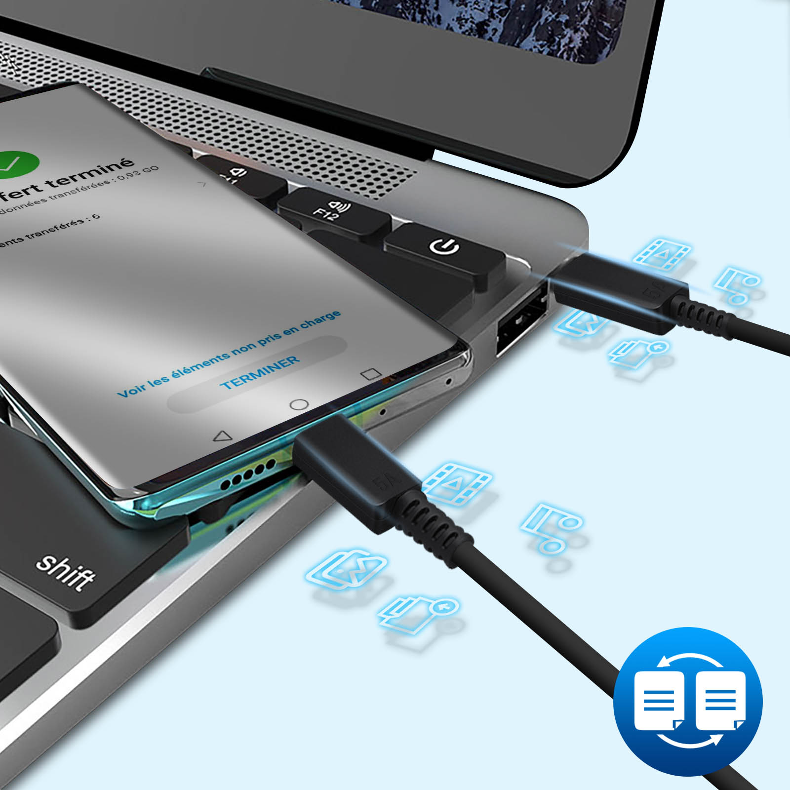 Samsung Adaptateur secteur original avec câble USB-C - Chargeur - Connexion  USB-C et USB - Charge rapide - 45 Watt - 1,8 mètres - Noir
