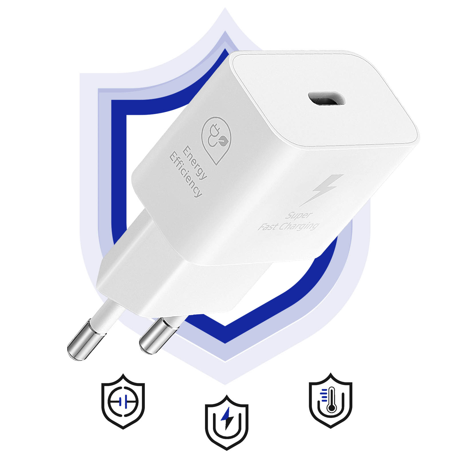 Chargeur secteur USB-C 25W, Technologie GaN - Produit officiel Samsung,  Blanc - Français