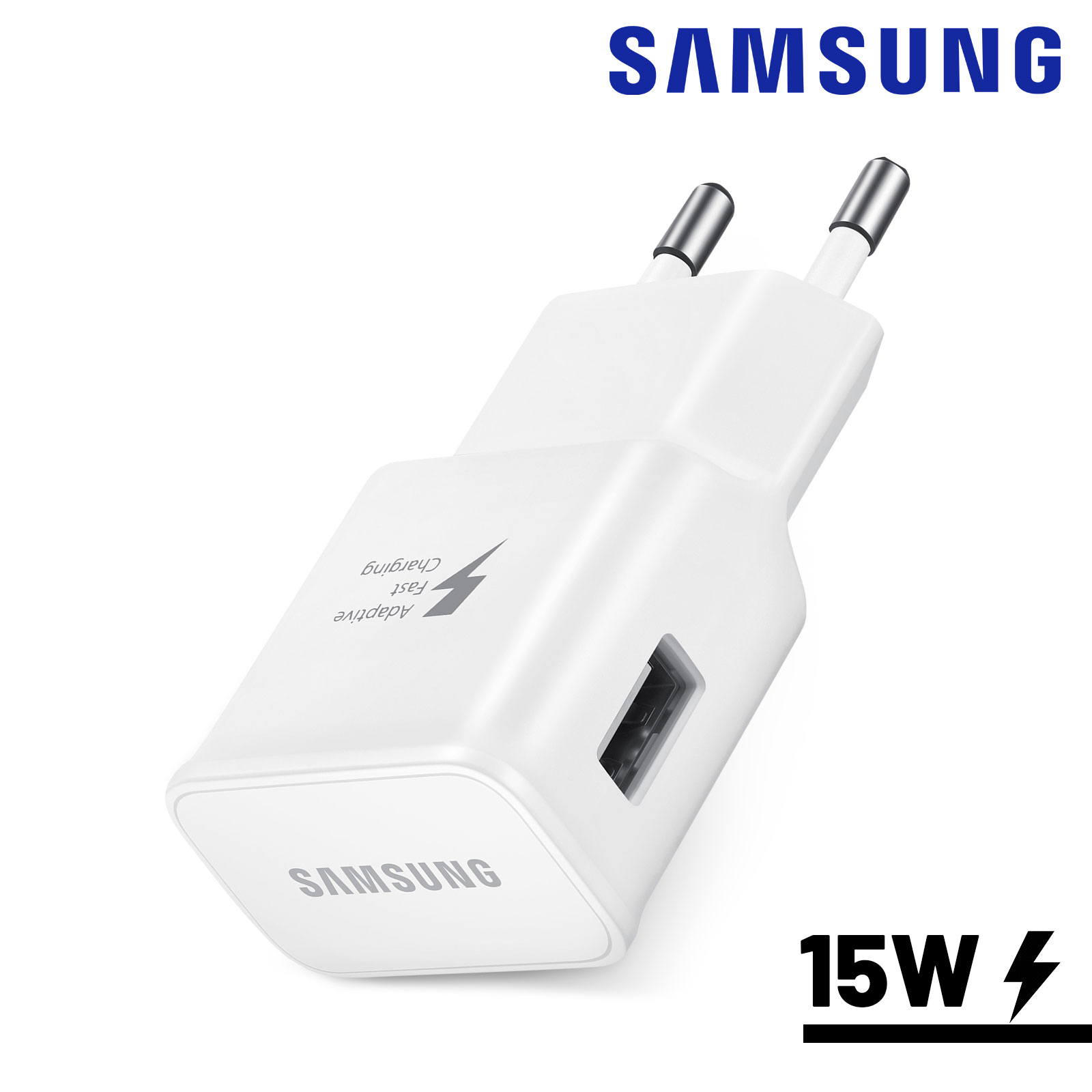 Chargeur USB 15W Charge Rapide Original Samsung - Blanc - Français