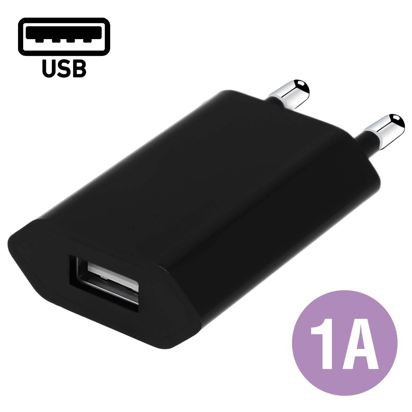 Chargeur pour téléphone mobile GENERIQUE Chargeur Adaptateur USB - Prise  Secteur - Noir
