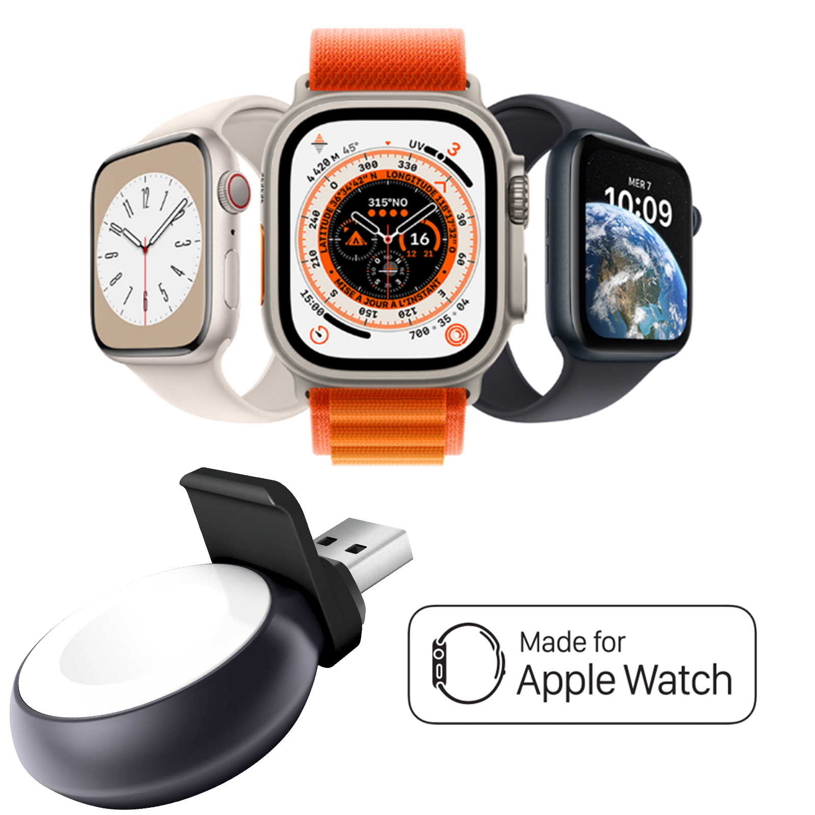 Chargeur Apple Watch, chargeur Iwatch sans fil portable magnétique