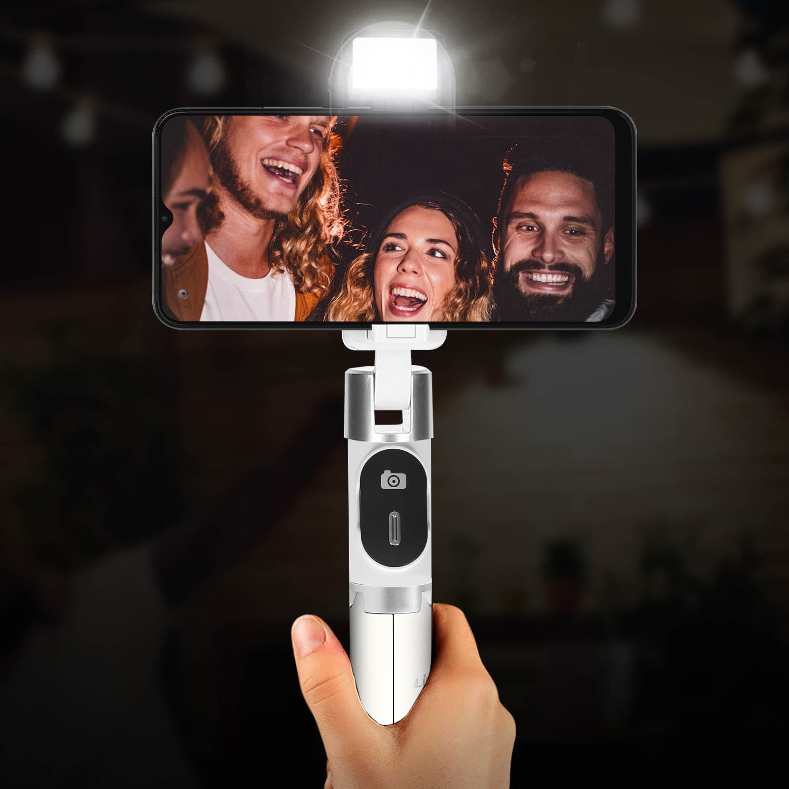 Perche À Selfie, Trépied Extensible Avec Télécommande Sans Fil Et