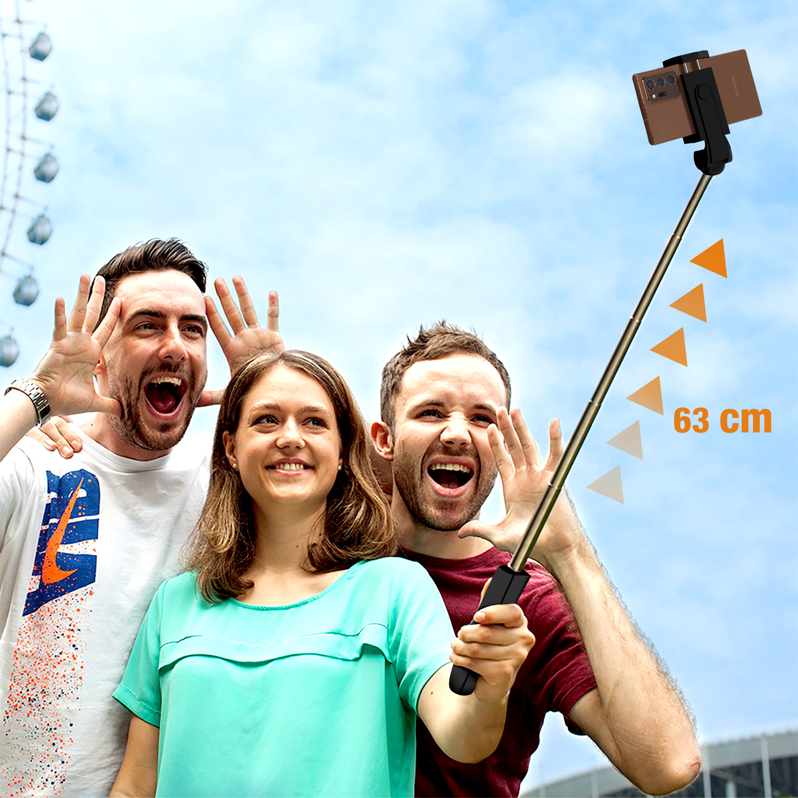 Perche À Selfie Extensible Rotative À 360 ° Pour Téléphone