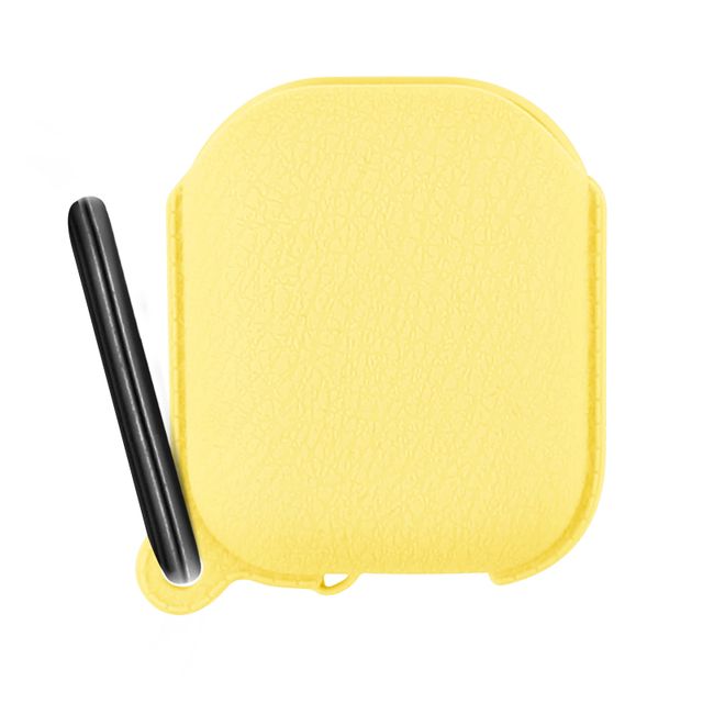 Custodia AirPods 1 e 2 in Silicone granulato con Moschettone - Giallo -  Italiano