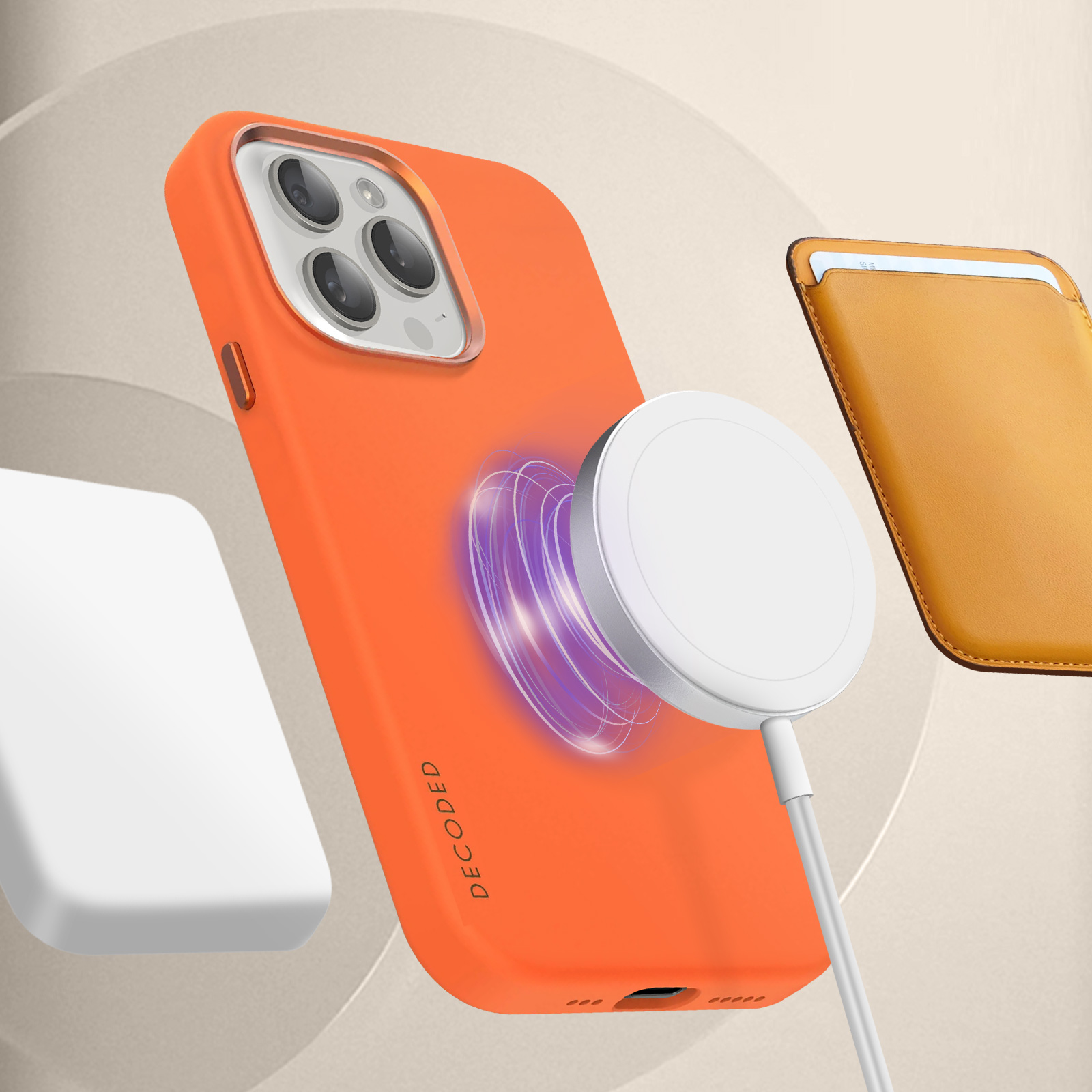 Funda de silicón con MagSafe para el iPhone 12 Pro Max - Naranja