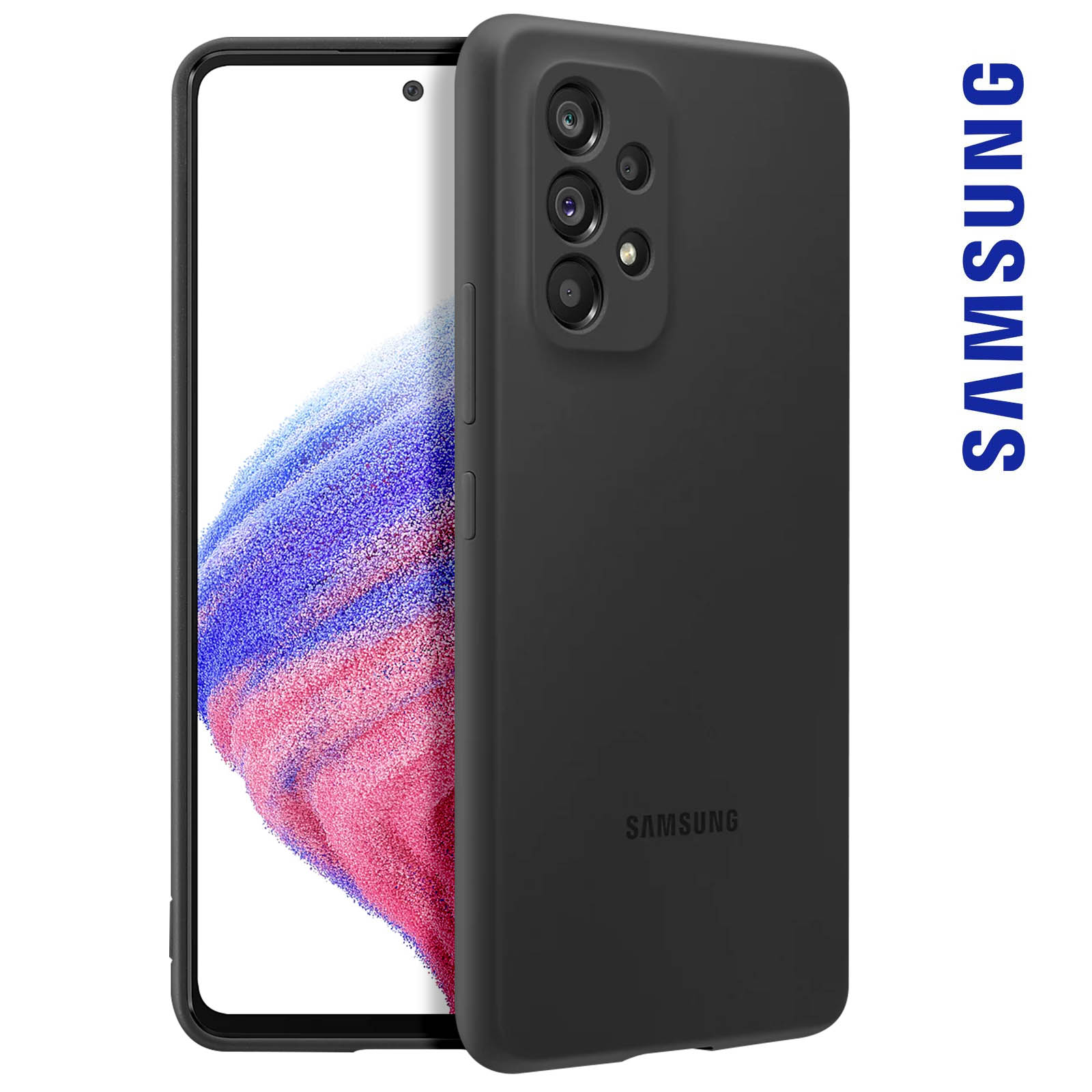 Funda Samsung Galaxy A53 5G Aluminio y cristal completa Negra. Proteccion  100%.