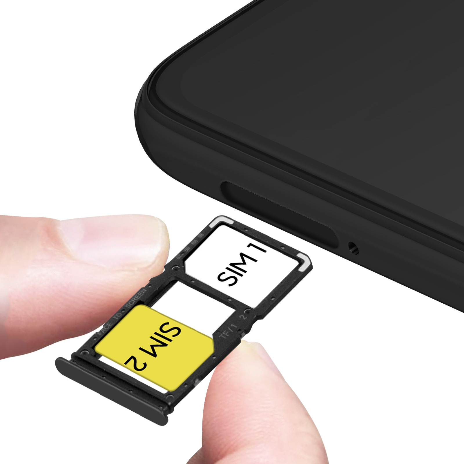 Nano SIM/Micro tarjeta SIM bandeja soporte Micro SD ranura de tarjeta  adaptador para Xiaomi Redmi Note 5 Pro (negro)