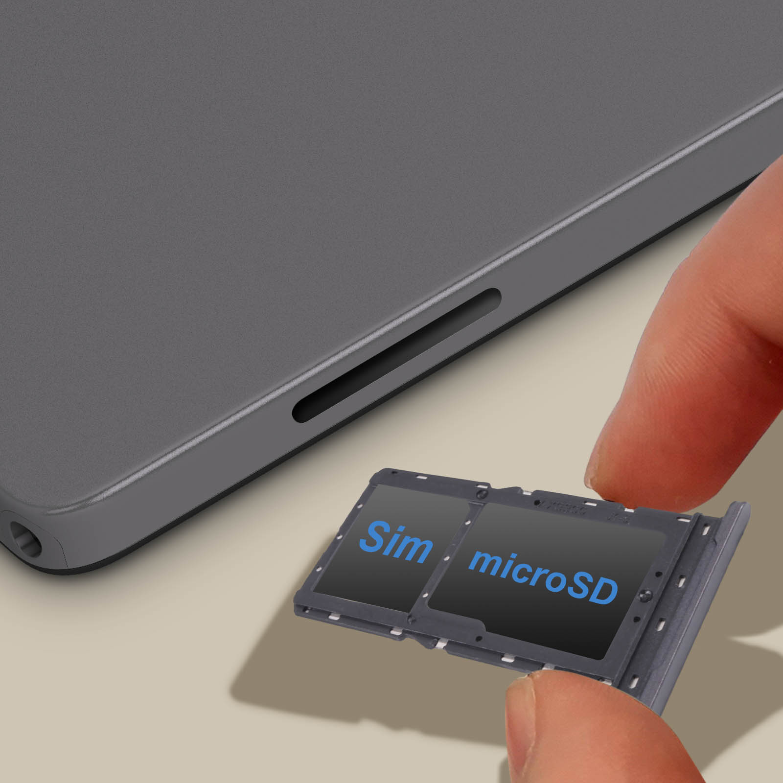 Tiroir Carte SIM Samsung Galaxy Tab A8 10.5, Nano SIM + Micro-SD