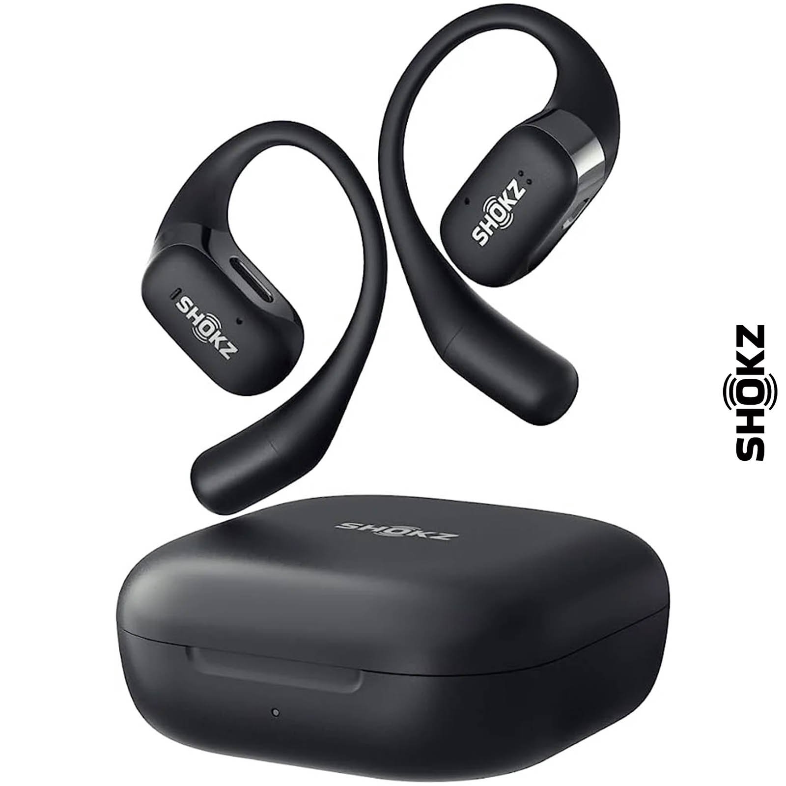 Écouteurs Sport sans fil Shokz OpenFit, Bluetooth 5.2 - Noir - Français
