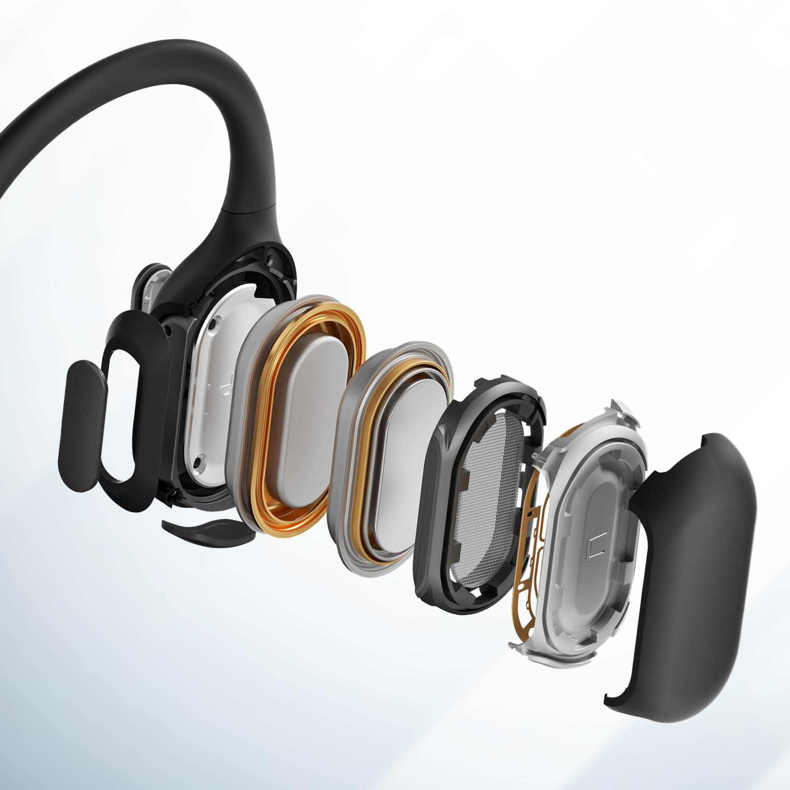 Écouteurs Bluetooth à conduction osseuse OpenRun Pro de Shokz - Noir