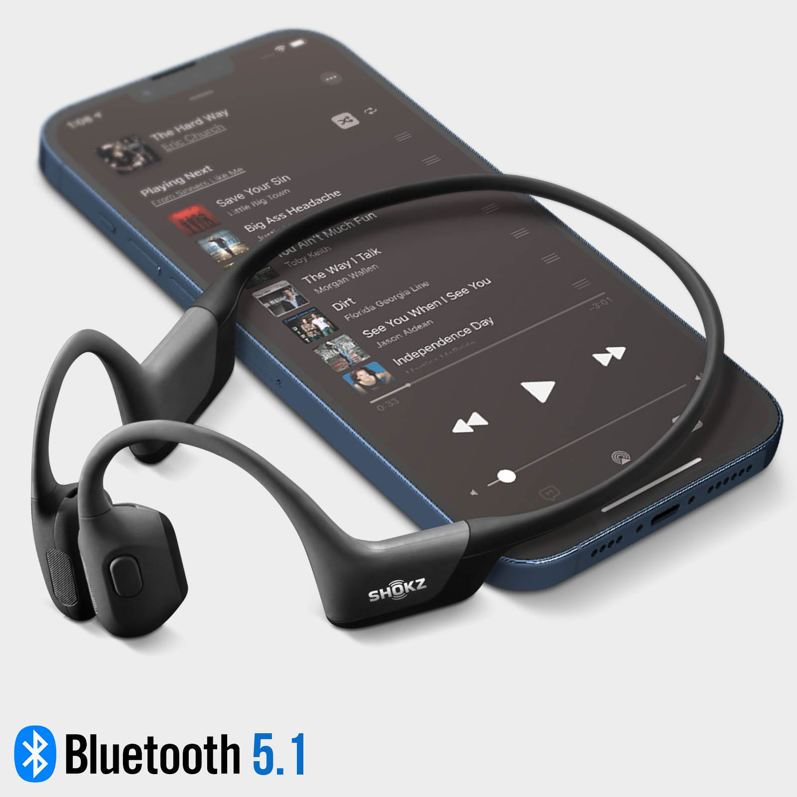 Casque Conduction Osseuse Bluetooth 5.0 Sport