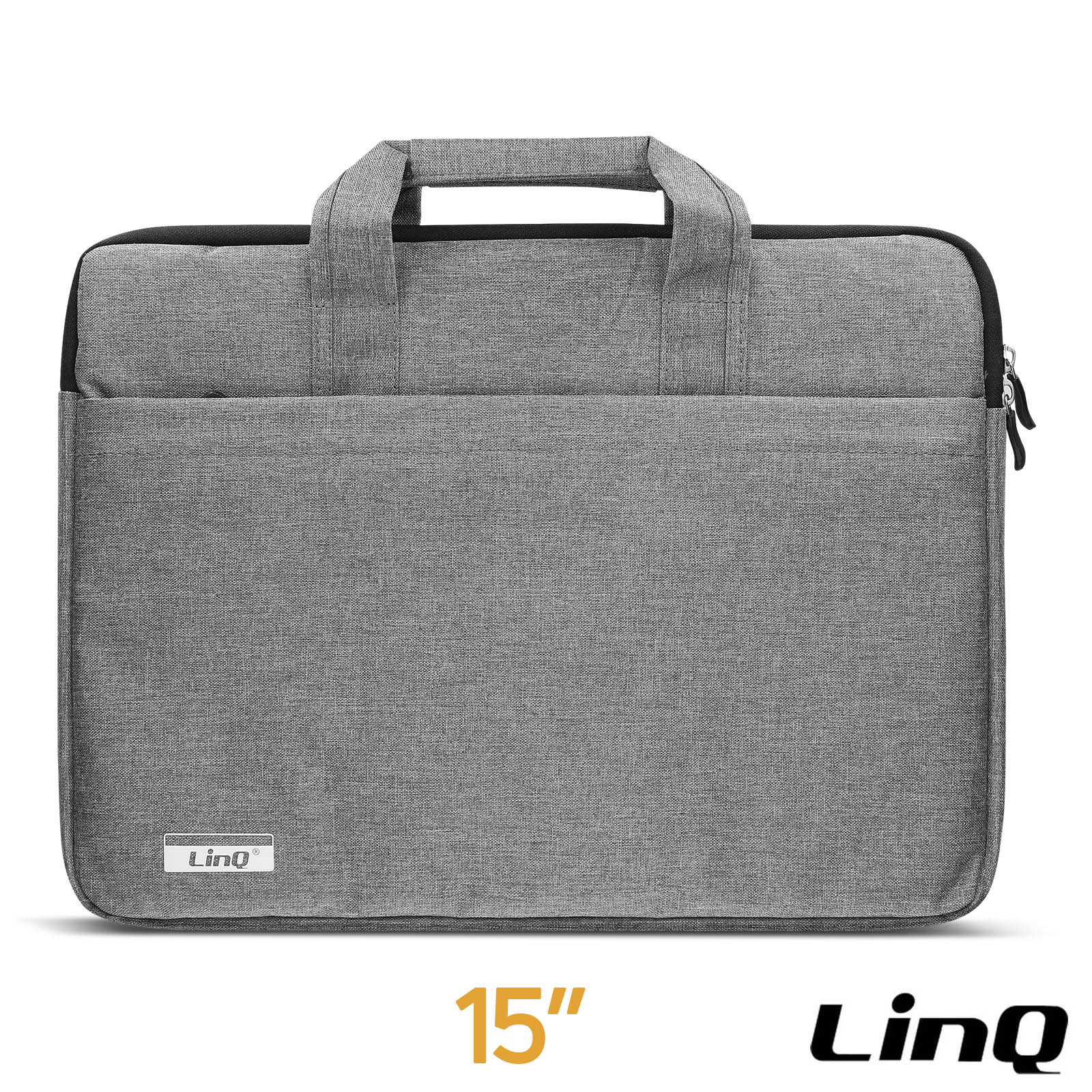 Sacoche Ordinateur Portable 15 pouces Imperméable, LinQ - Gris