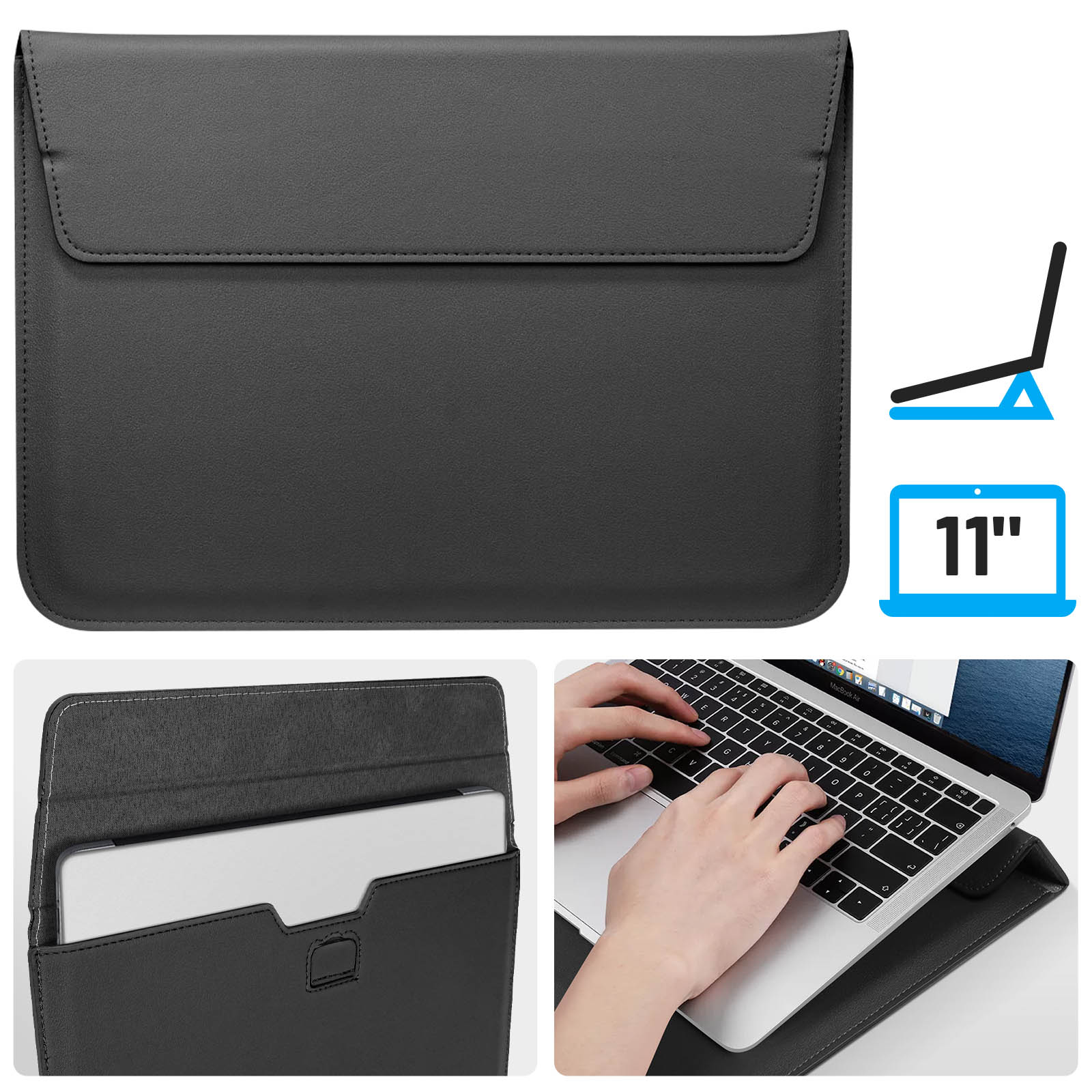 Étui pour tablette 7' avec clavier microUSB intégré, aspect cuir