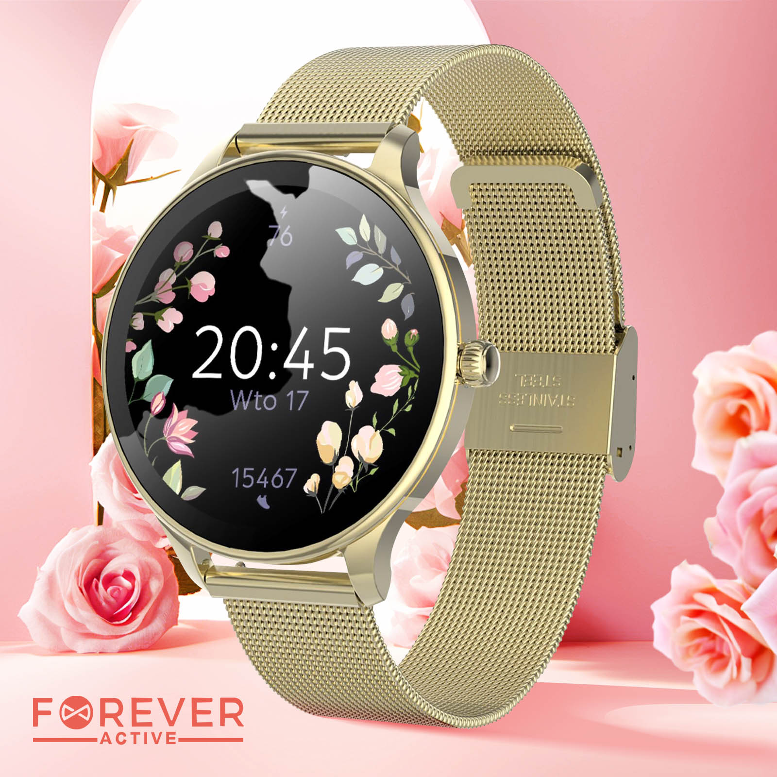 Forever Velora Gold Smartwatch fur Damen fur Google Pixel 3A XL Switzerland DE